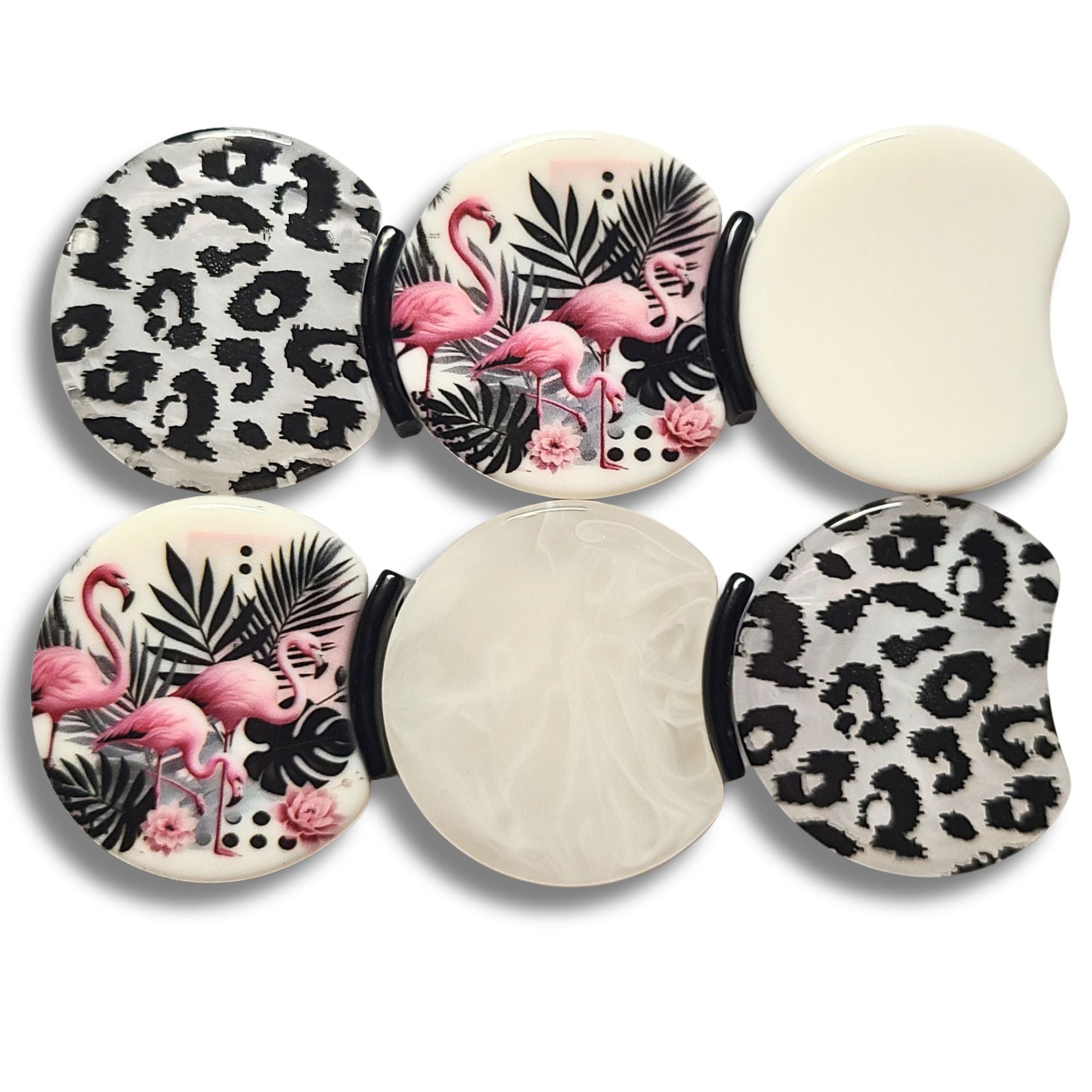 ARTSHOP Moon Léopard Flamant kit bracelet sans aiguille acrylique