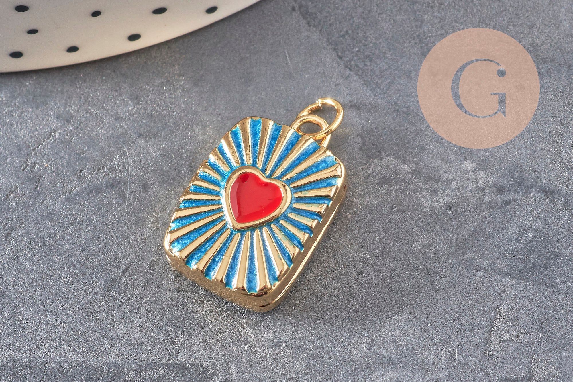Gingerlily G11146 pendentif locket cœur doré 18K 26mm x1