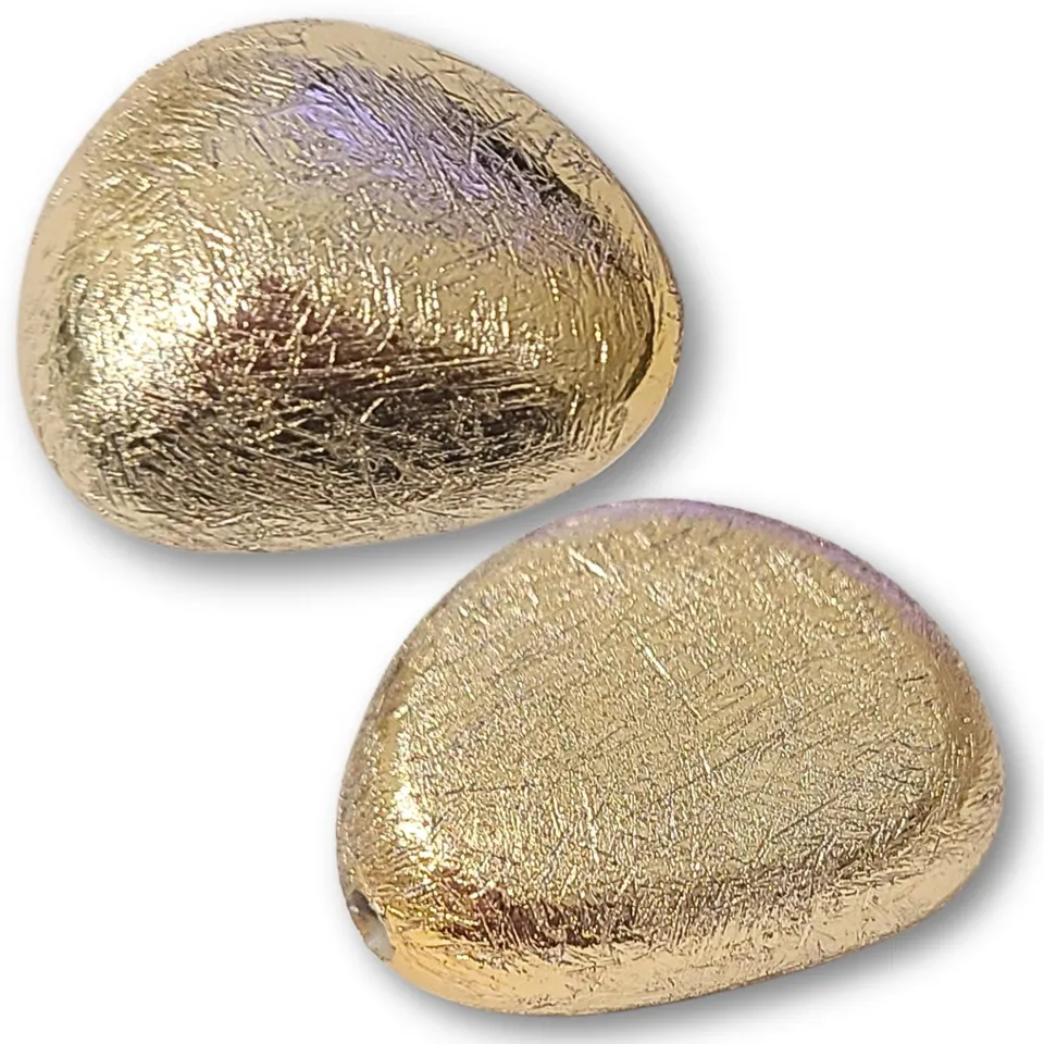 ARTSHOP CCB perle galet brossé doré 27 mm x1