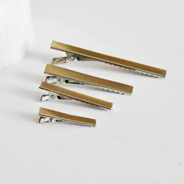 Gingerlily Support barrette G1699 pince crocodile platine x4