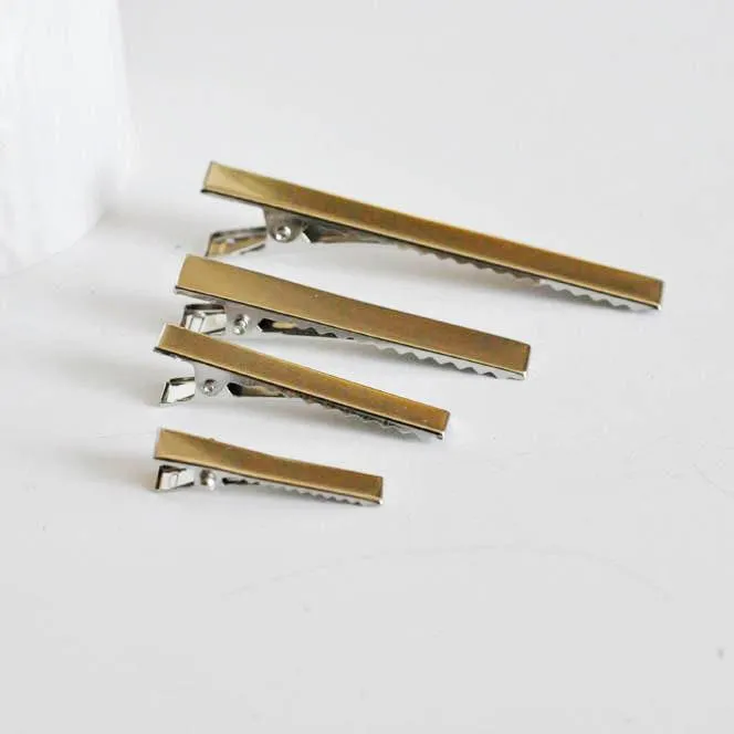 Gingerlily Support barrette G1699 pince crocodile platine x4