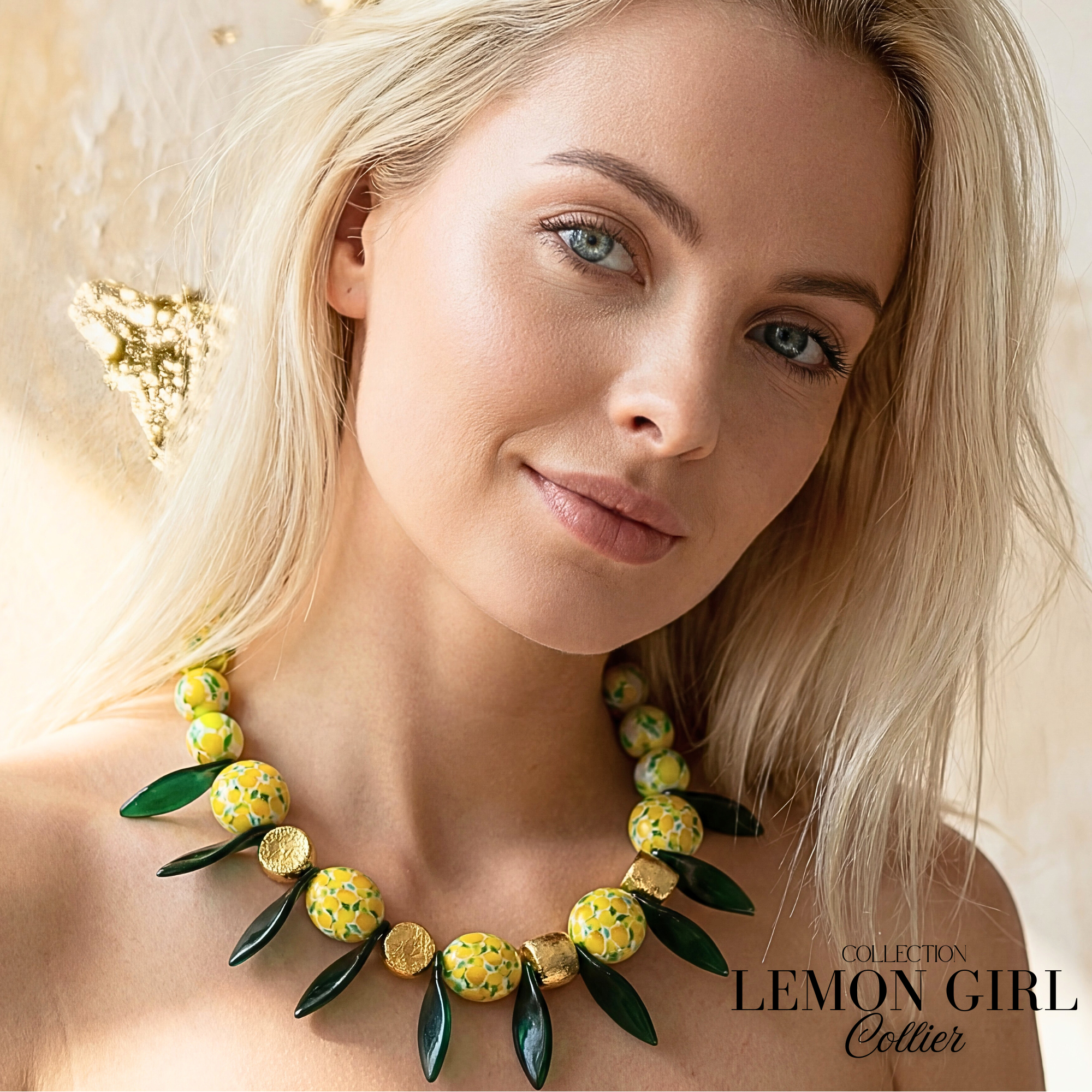 ARTSHOP Bijoux en KITS LEMON GIRL kit collier Citrons 48cm
