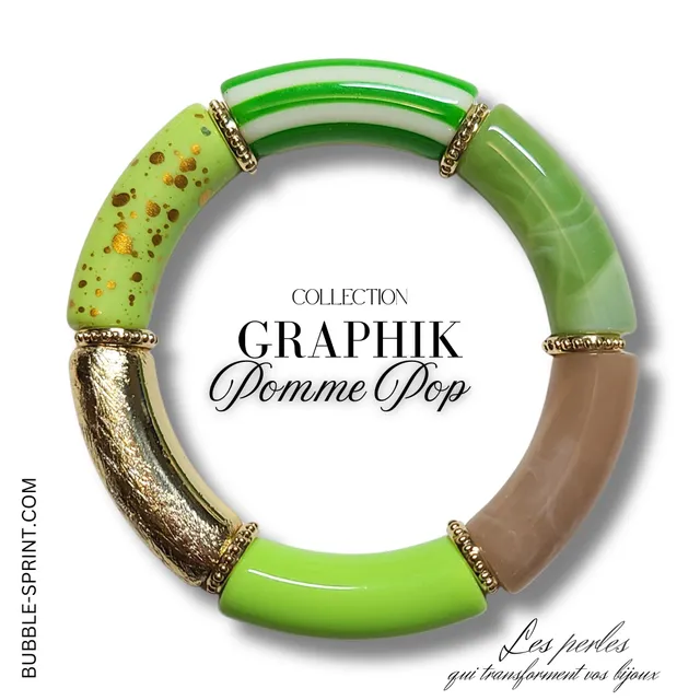 ARTSHOP GRAPHIK Pomme Pop bracelet kit ou monté