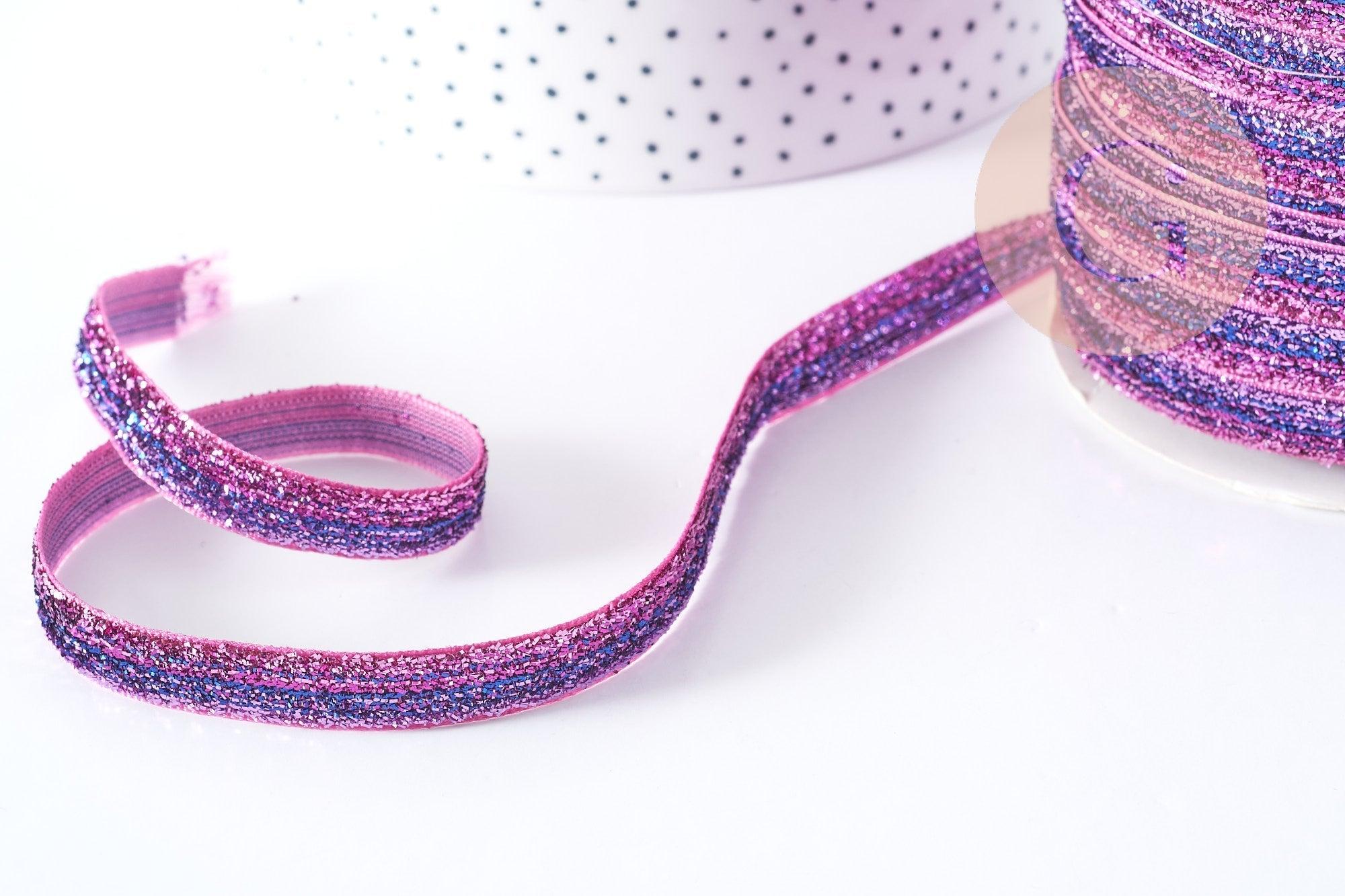 Gingerlily Perles G8908 ruban paillettes violet 10mm 1m