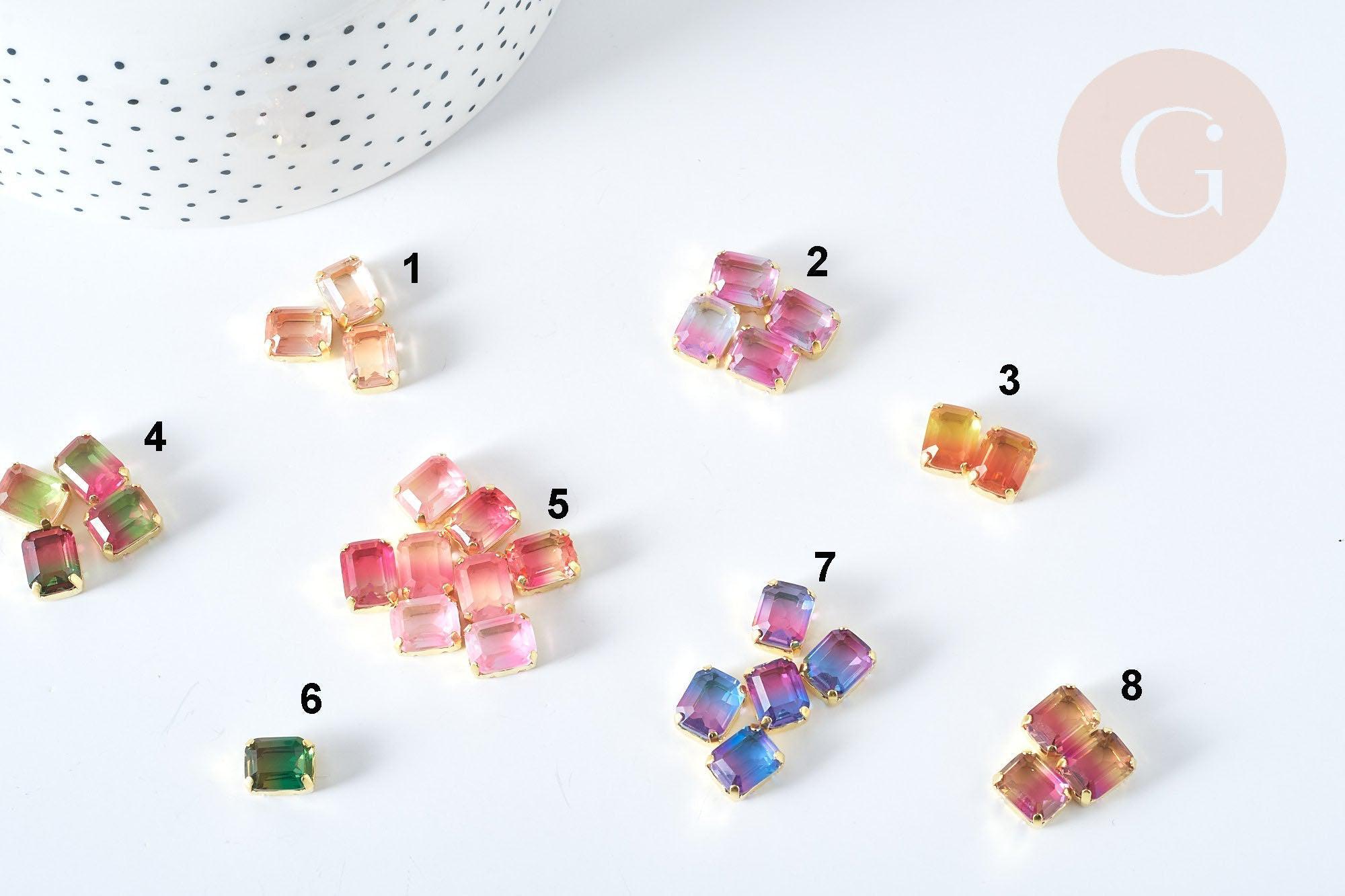 Gingerlily Cabochon cristal rectangle transparent 8x10mm