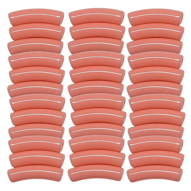 ARTSHOP TINY Tubes 11 Corail perle tube résine 5mm x10 incurvé