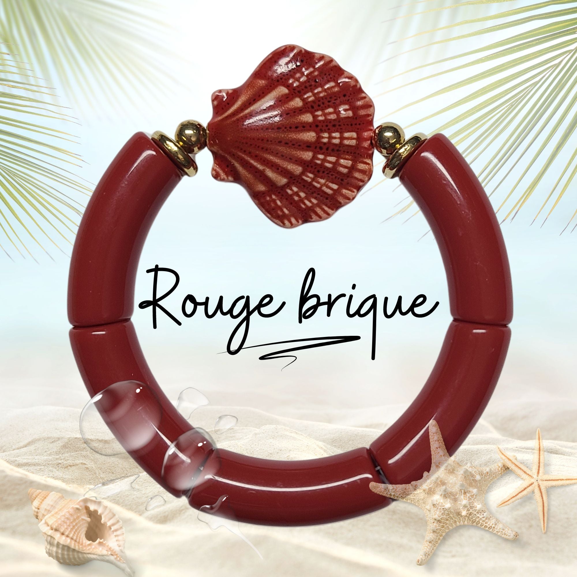 Artshop Strass Coquillage Céramique Nude Rosé 30MM x1