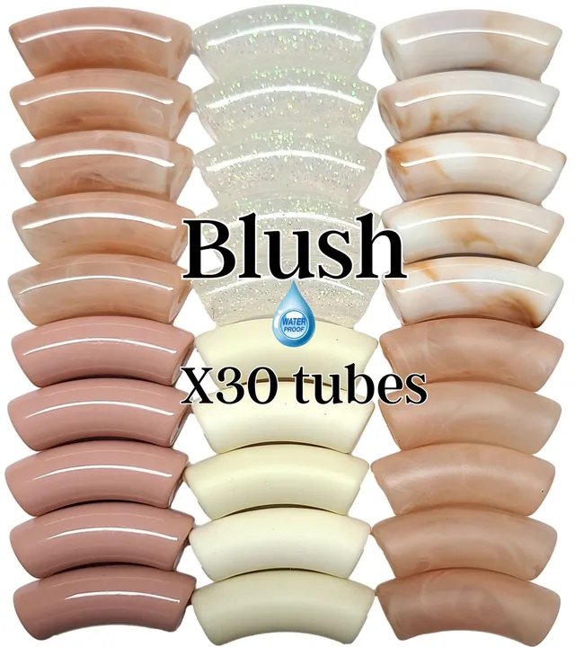 Artshop Camaieux 79 tubes incurvés blush 12 mm lot 30 rose