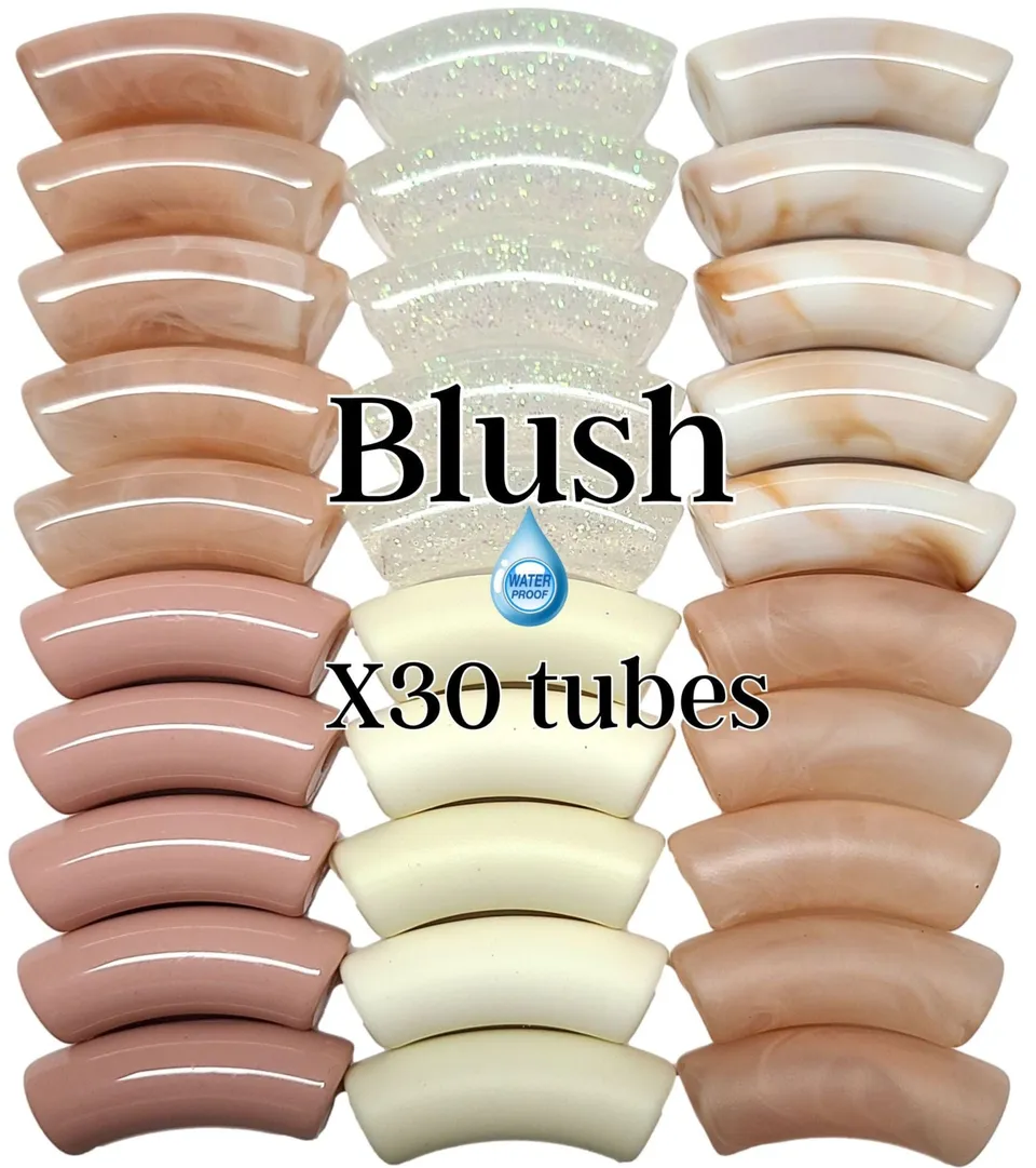 Artshop Camaieux 79 tubes incurvés blush 12 mm lot 30 rose