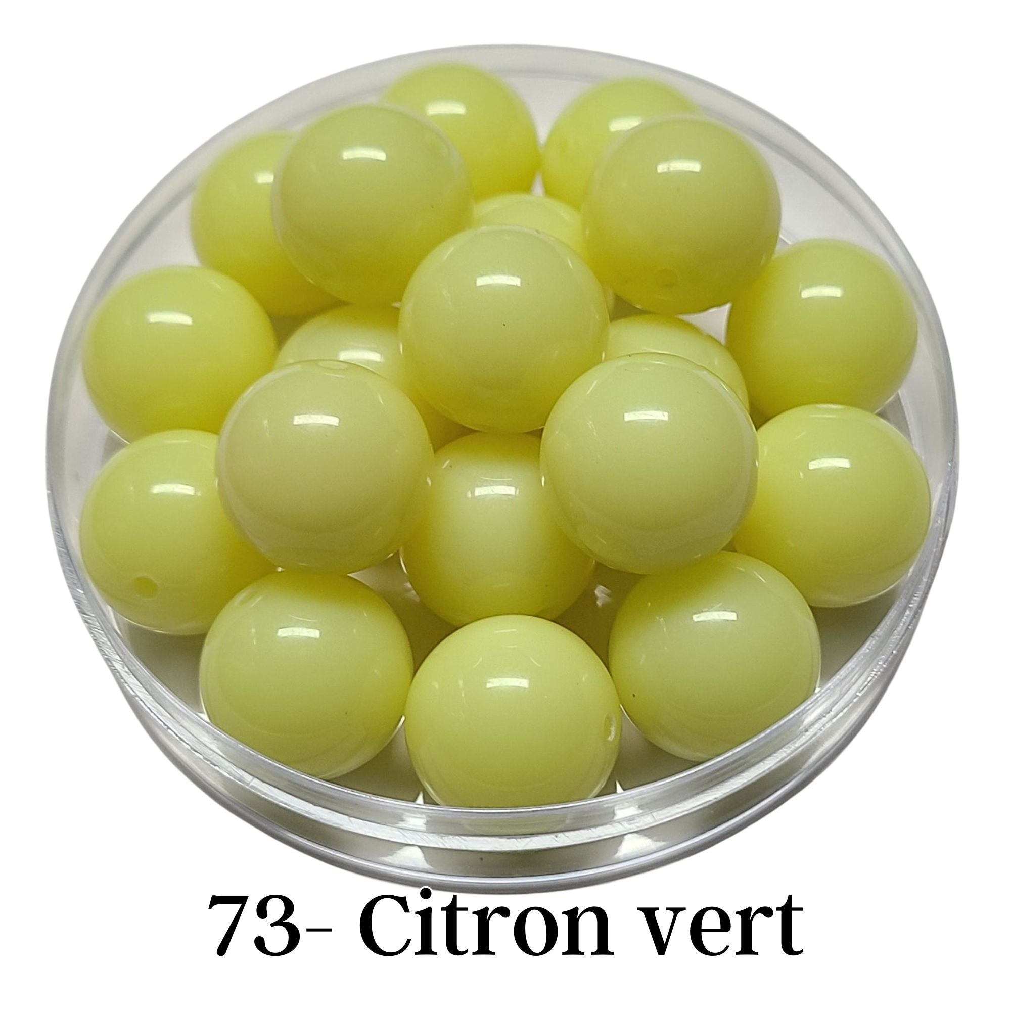 ARTSHOP Boules 20MM 73 perle ronde citron vert x1