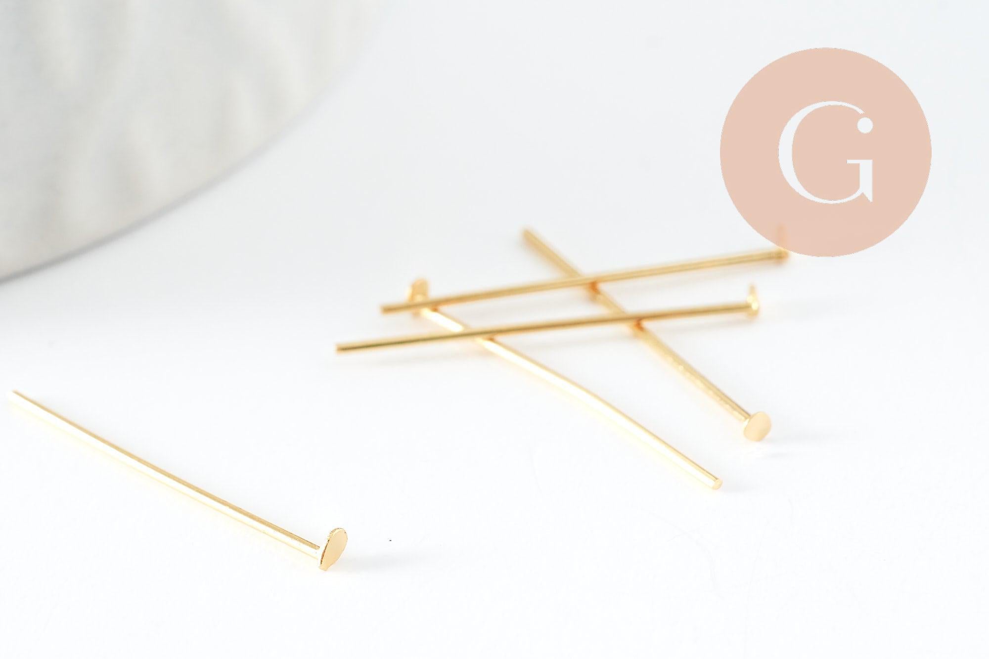 Gingerlily Apprêts clous tête clou acier doré 20mm x10 G9464