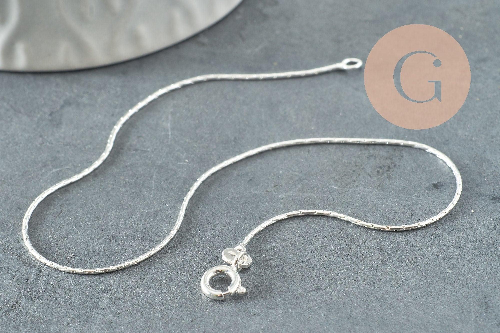 Gingerlily Chaînes cheville G9429 argent 925 22,9cm serpentine