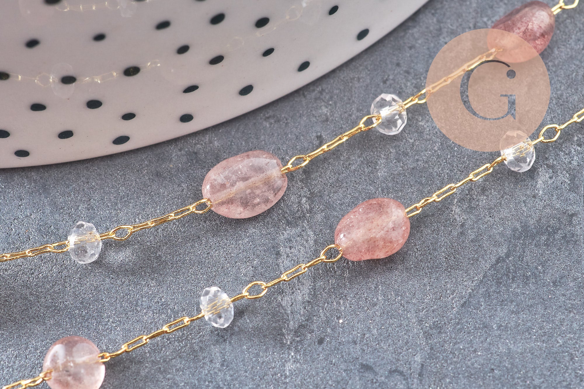 Gingerlily Chaînes pour bijoux DIY G10921 chaîne collier dore 39,5cm