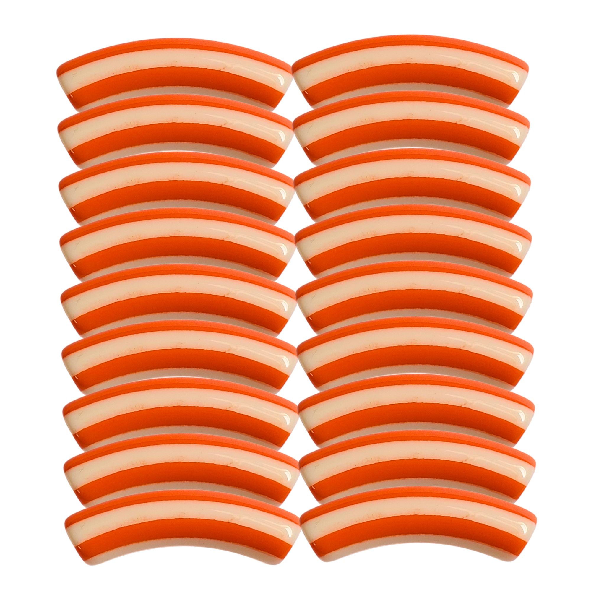 ARTSHOP Tubes à Rayures 454 Tube Incurvé 8mm Orange x1
