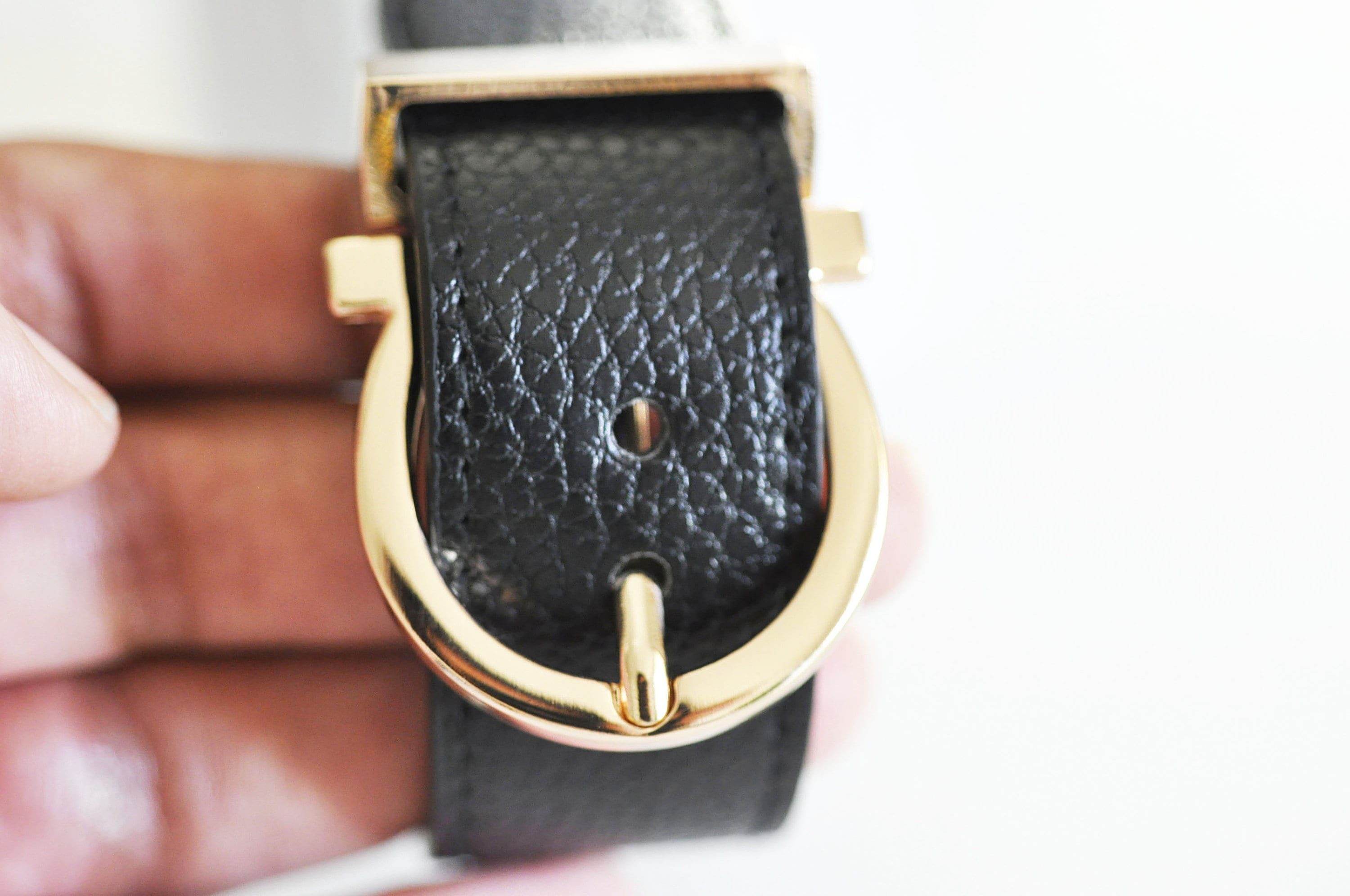 Gingerlily bracelet cuir noir boucle dorée G4790 x1