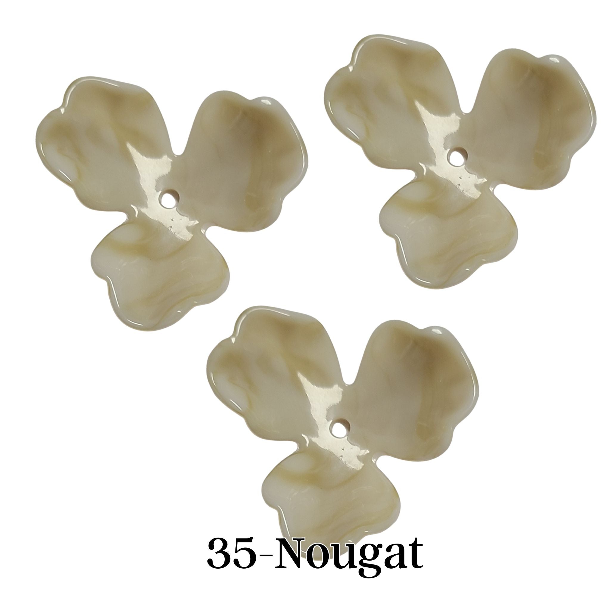 ARTSHOP Flower power fleur orchidée nougat 20MM x1