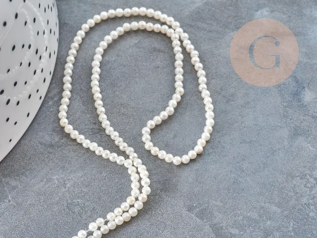Gingerlily Perles Nacre blanche perles rondes 2.5mm fil 42cm