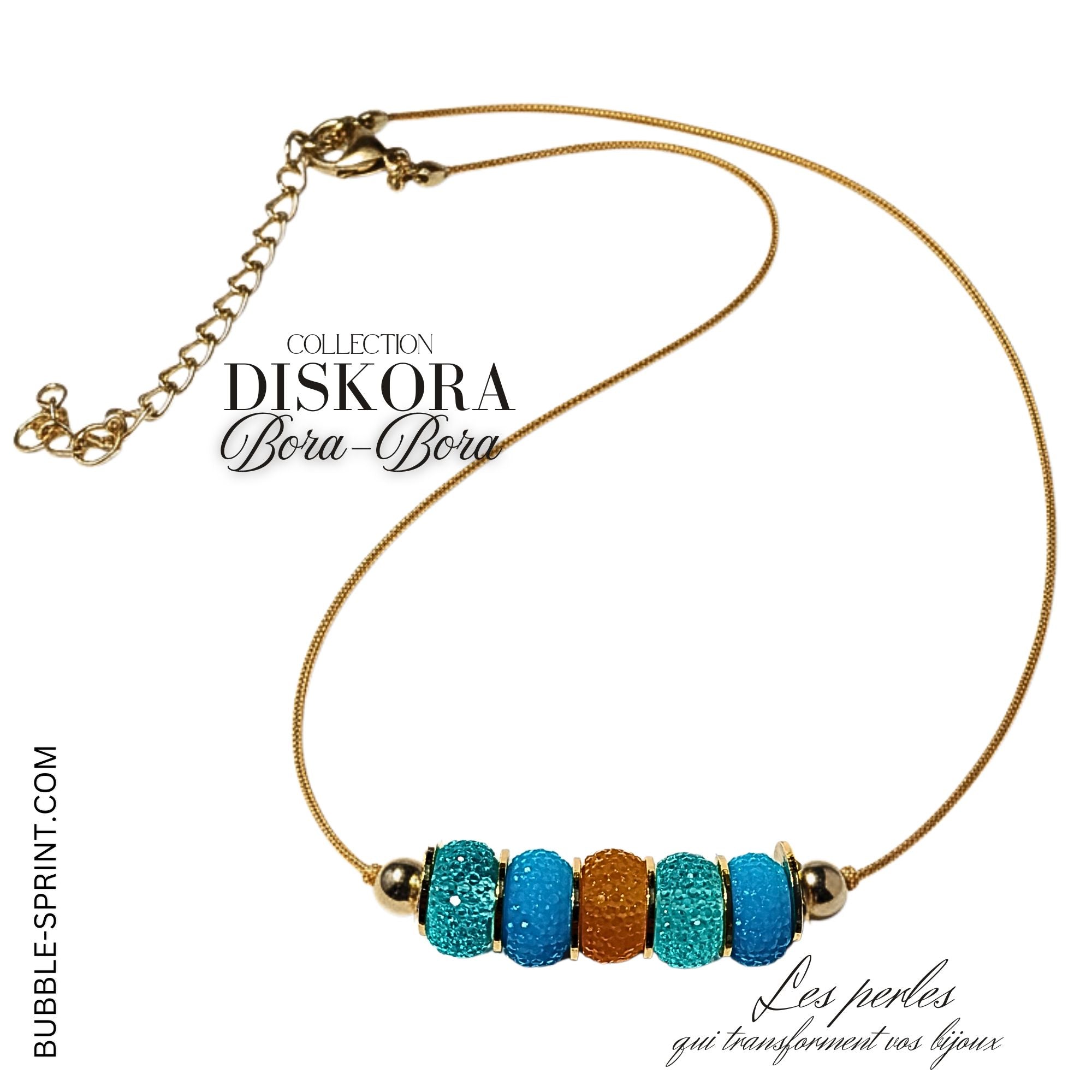 DISKORA Collier Bora-Bora Kit À Faire ou Monté Ajustable