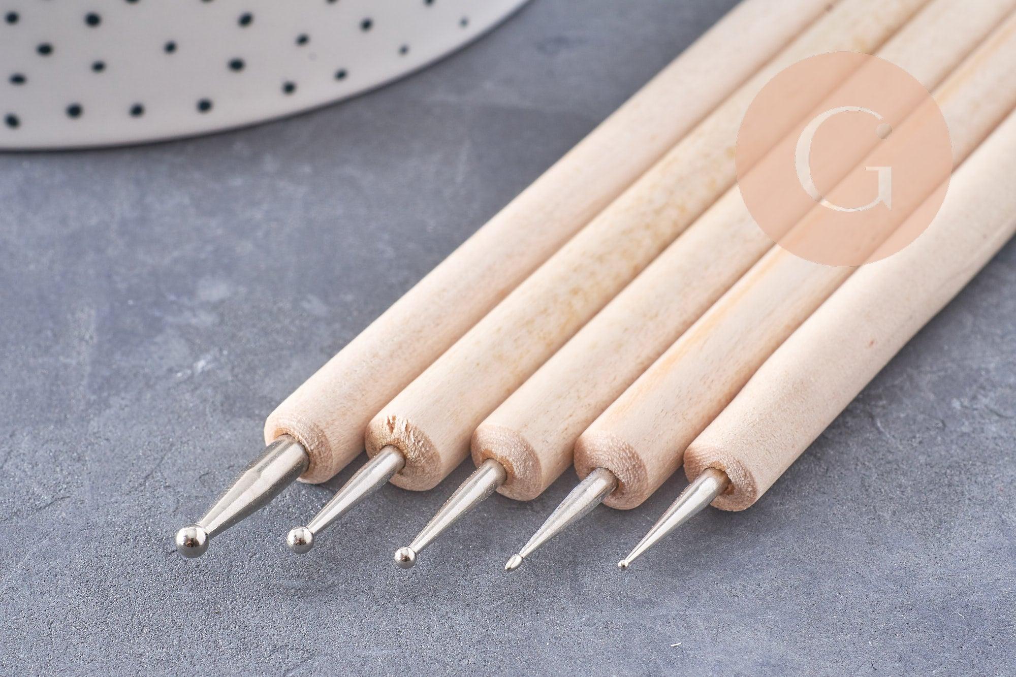 Gingerlily G10262 lot 5 outils polymère bois 12,8cm modelage