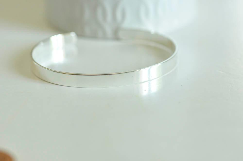 Gingerlily support manchette réglable bracelet argent 6mm