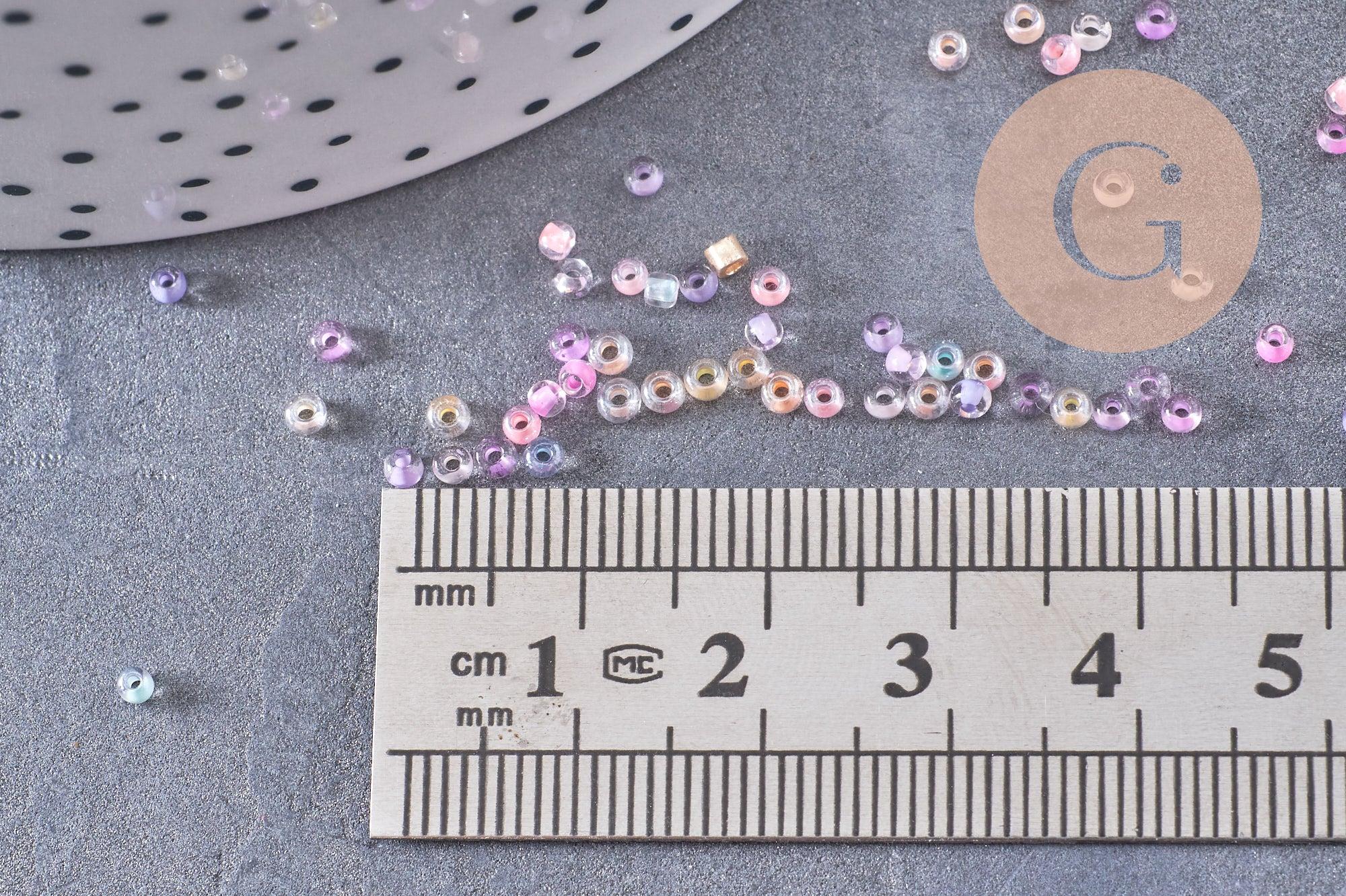 Gingerlily Perles rocaille G10398 pastel 2mm verre x10gr