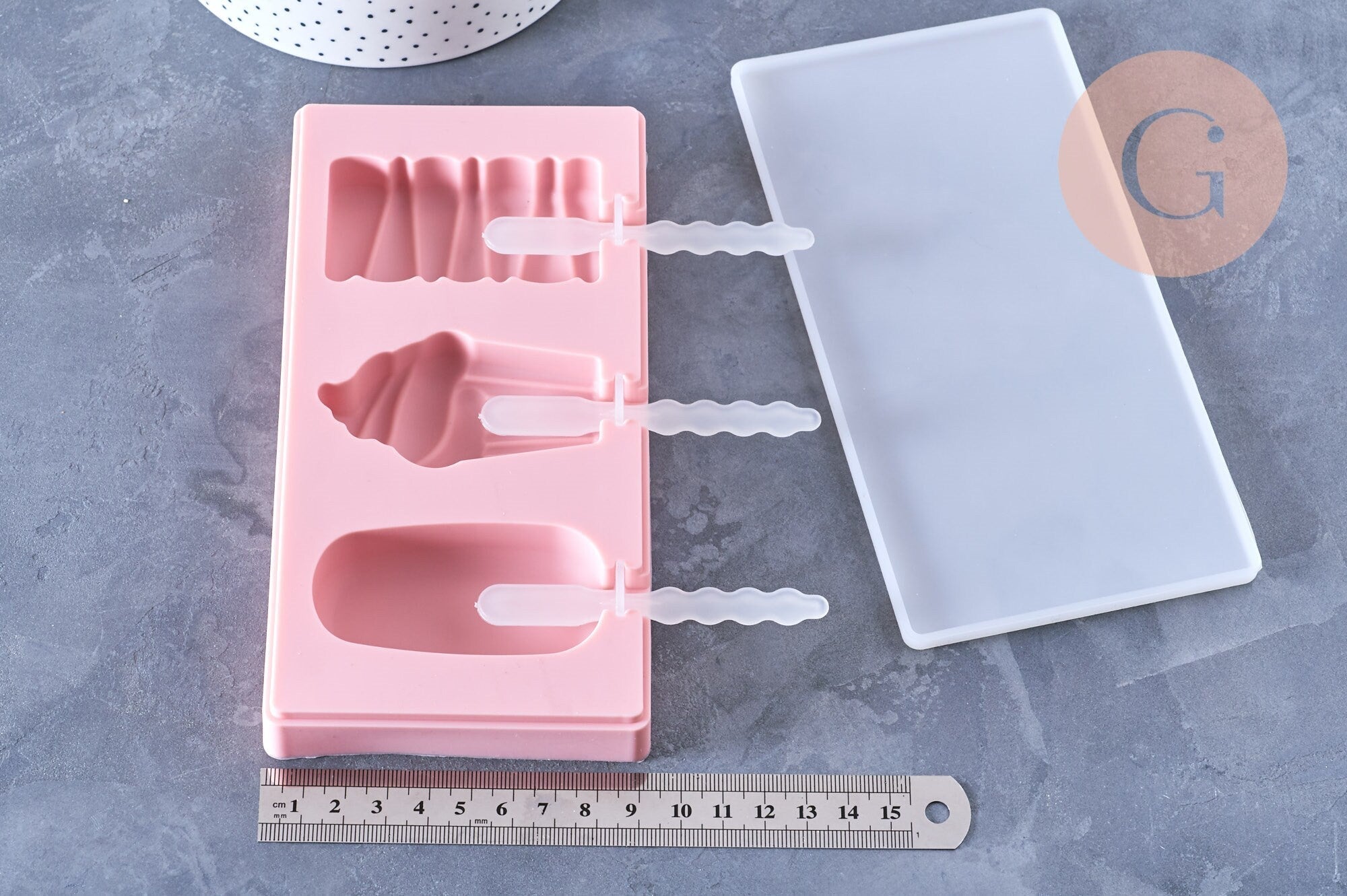 Gingerlily Pâte polymère moule silicone esquimaux rose 22cm G5107