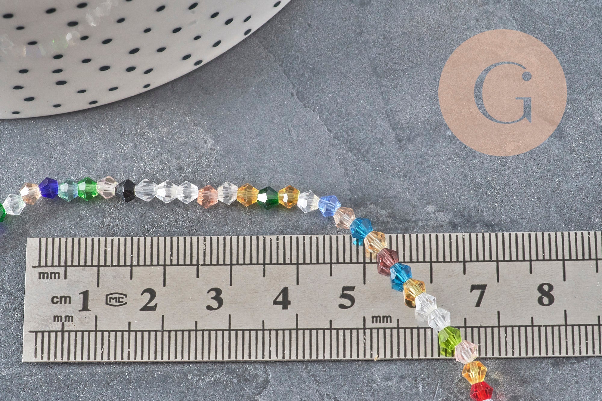 Gingerlily G11344 perles toupies cristal multicolore 3.8mm