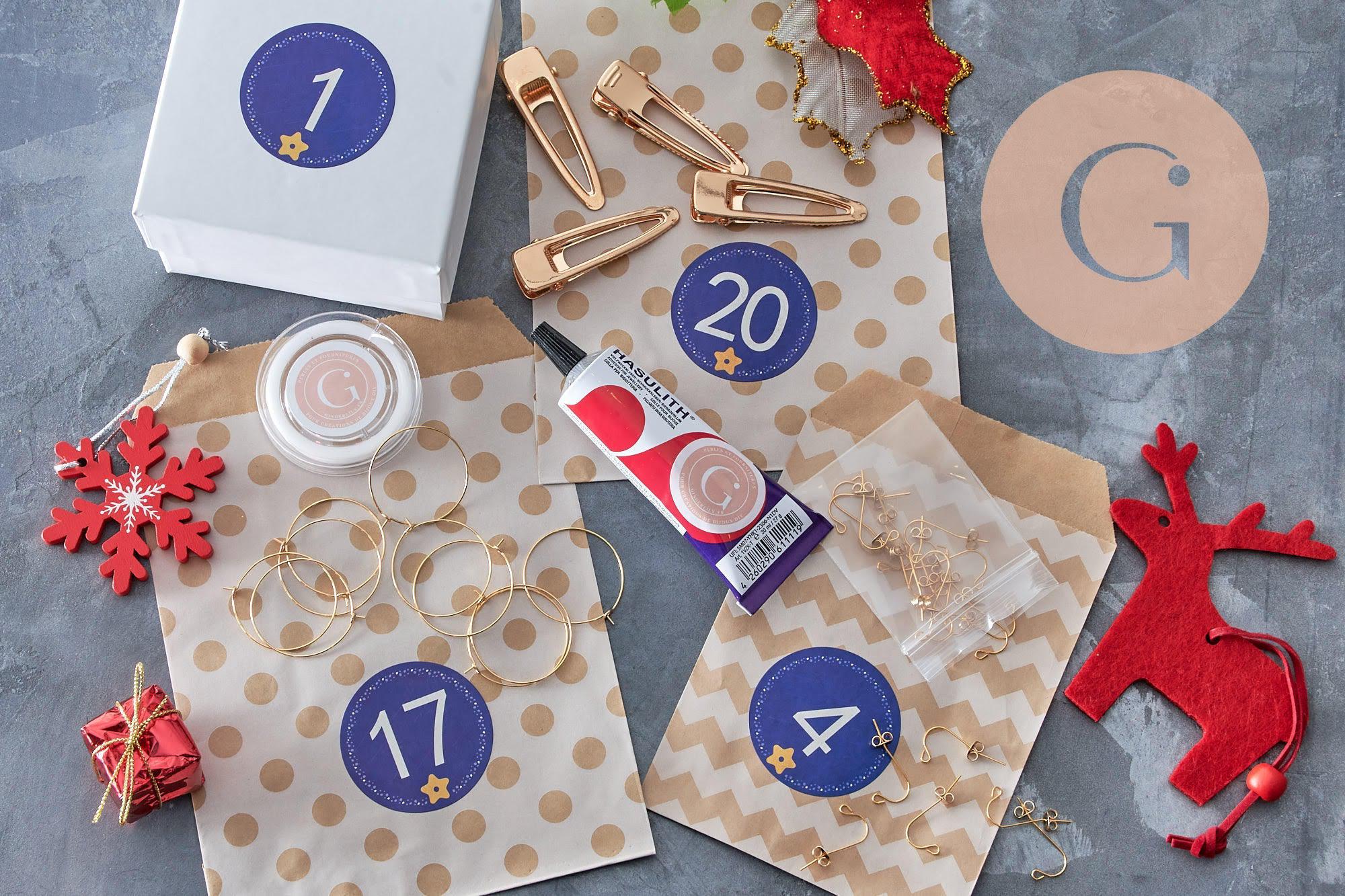 Gingerlily kit calendrier Avent bijoux DIY 24 pochettes