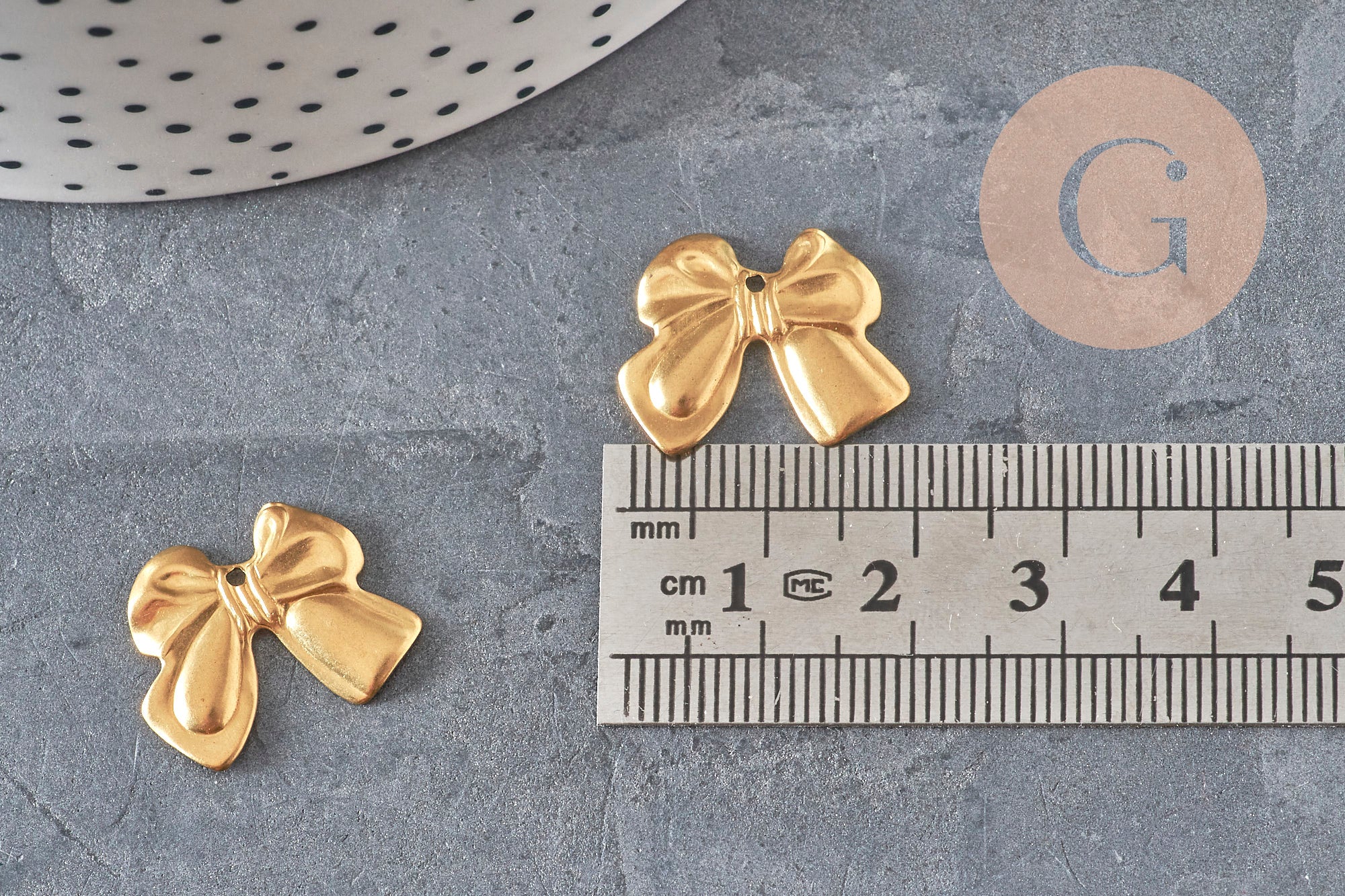 Gingerlily Pendentifs noeud papillon G10167 breloque laiton brut 17mm x1