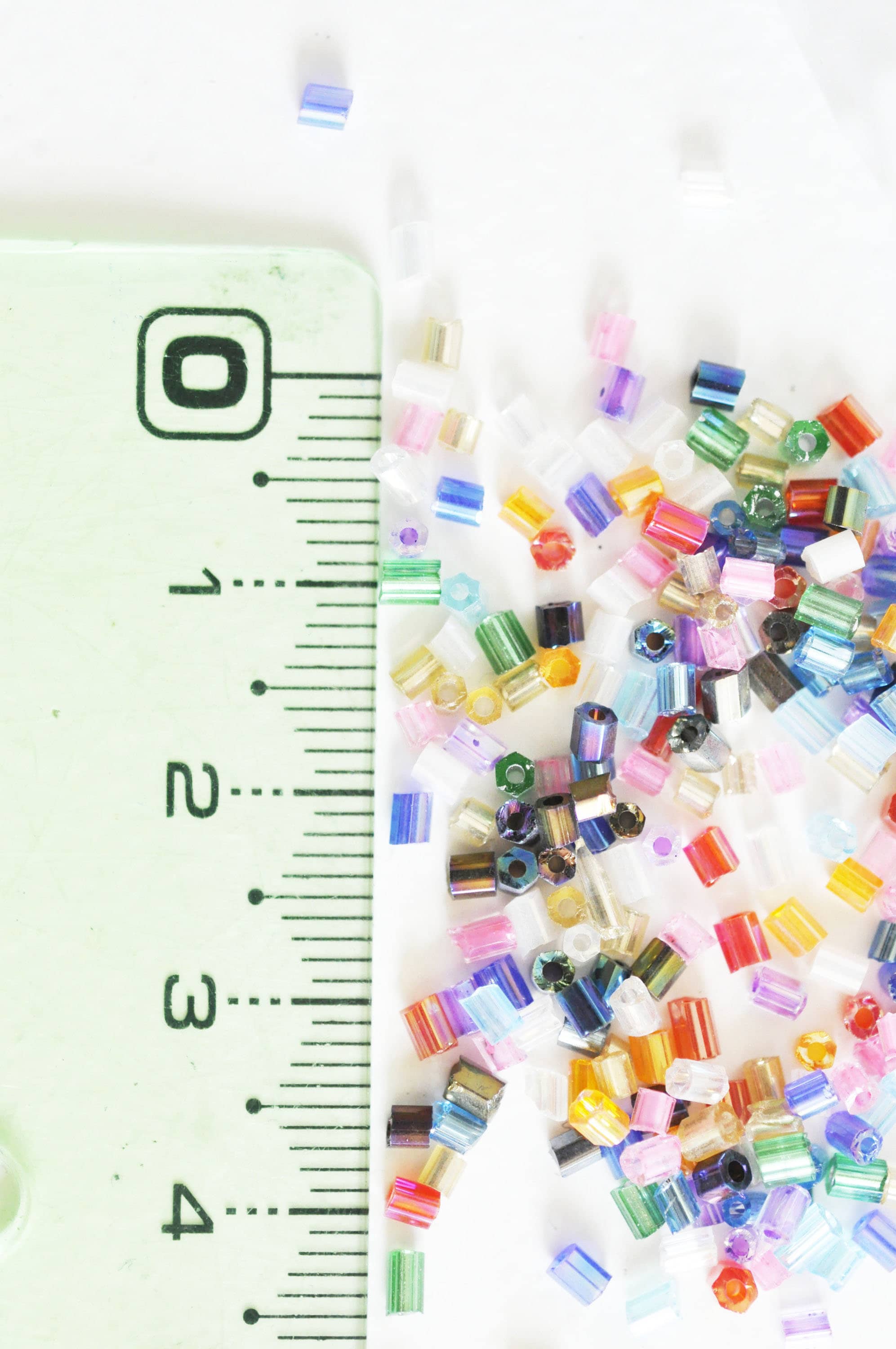 Gingerlily Perles DIY G5373 rocaille tube multicolore 2-3mm 10g