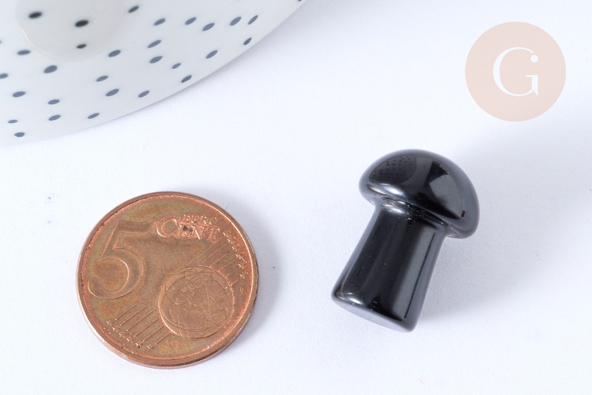 Gingerlily Champignon Massage Obsidienne Naturelle 20mm x1