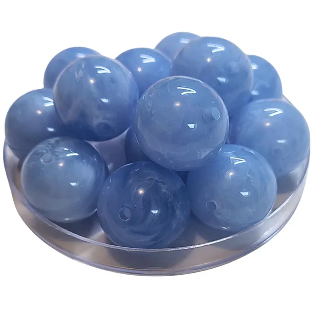 ARTSHOP 253 boules bleu ciel marbré 24mm x10 boules