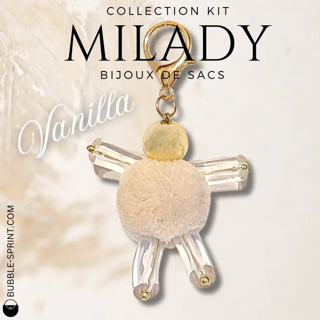 ARTSHOP Milady Vanilla kit bijou de sac pompon à monter