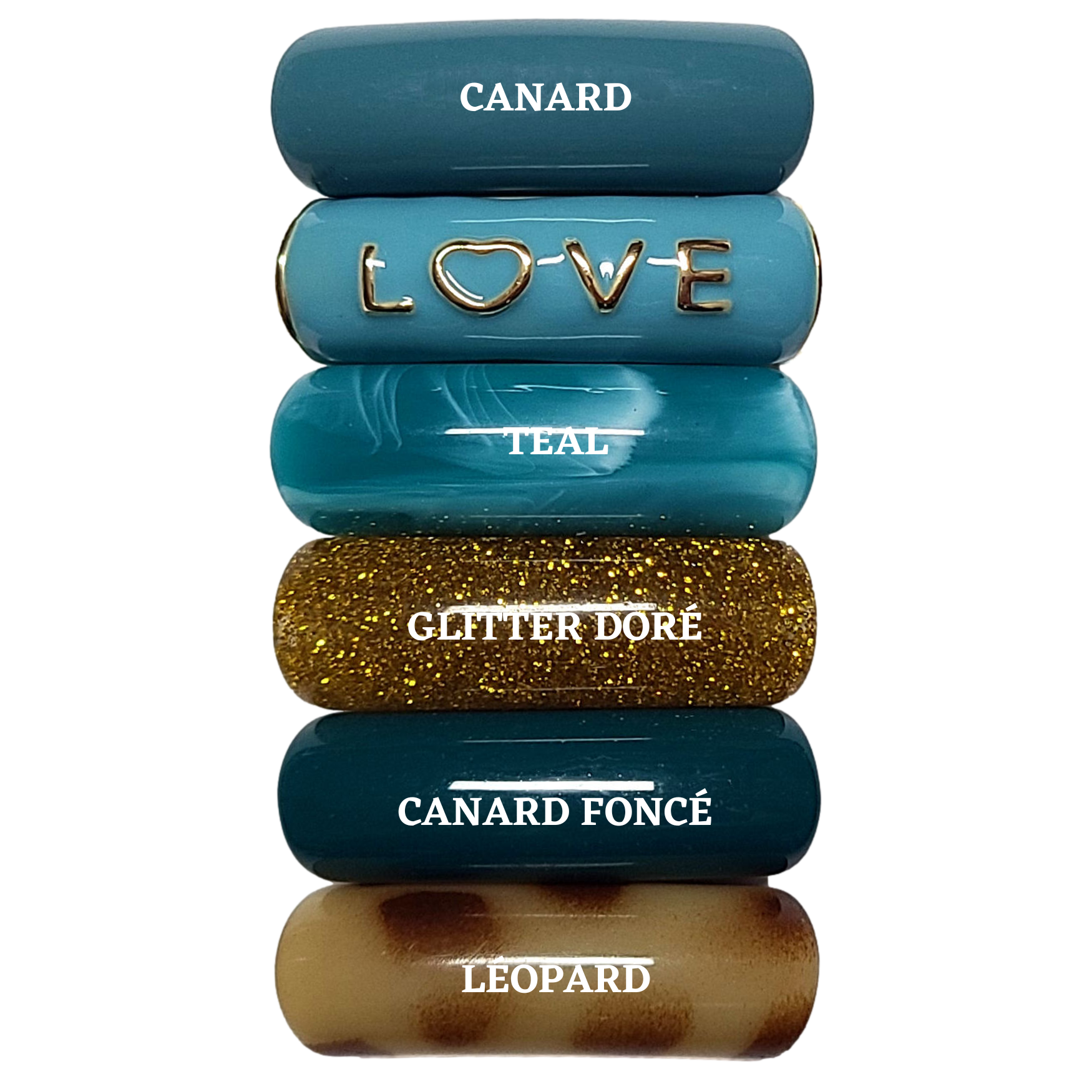 Artshop Camaieux lot 6 tubes 12MM Love bleu