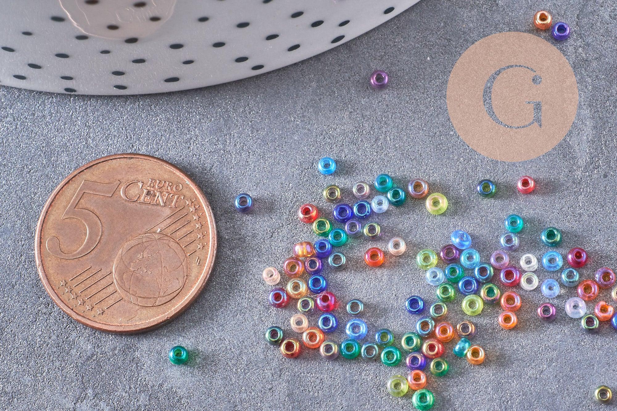Gingerlily Perles rocaille G10397 multicolore 2 mm 10 g
