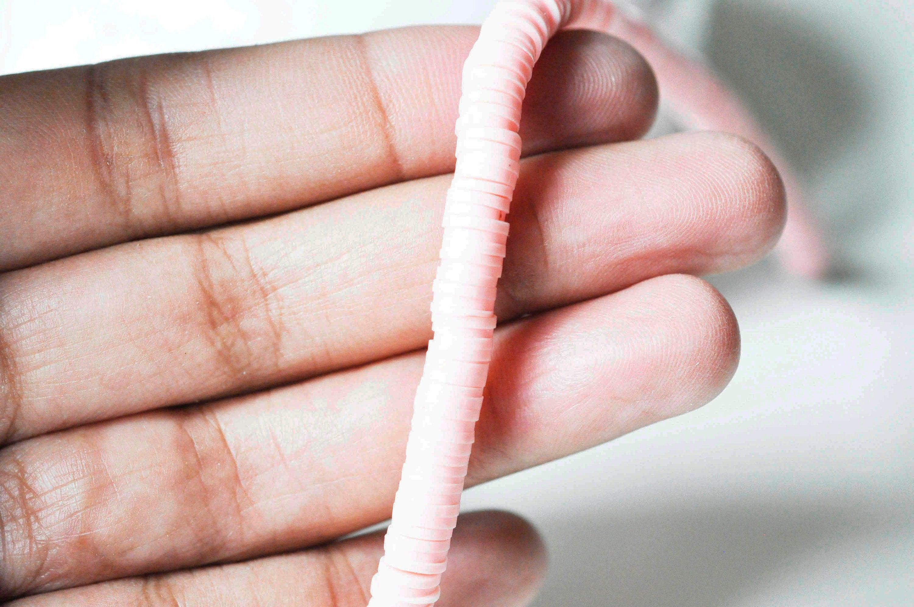 Gingerlily Perles DIY G4422 perle heishi polymère rose clair 6mm