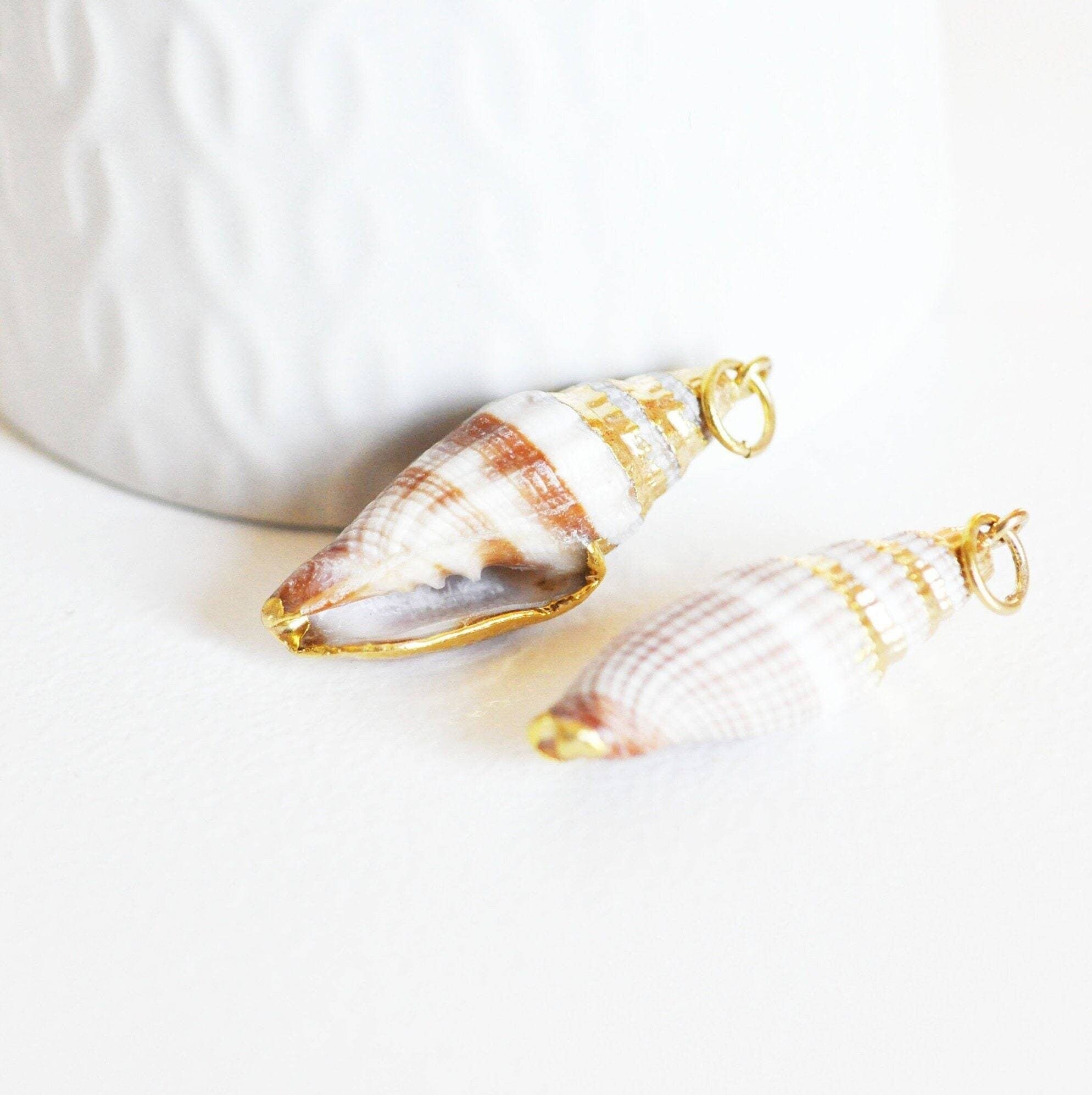 Gingerlily G2665 pendentif coquillage spirale doré 38mm