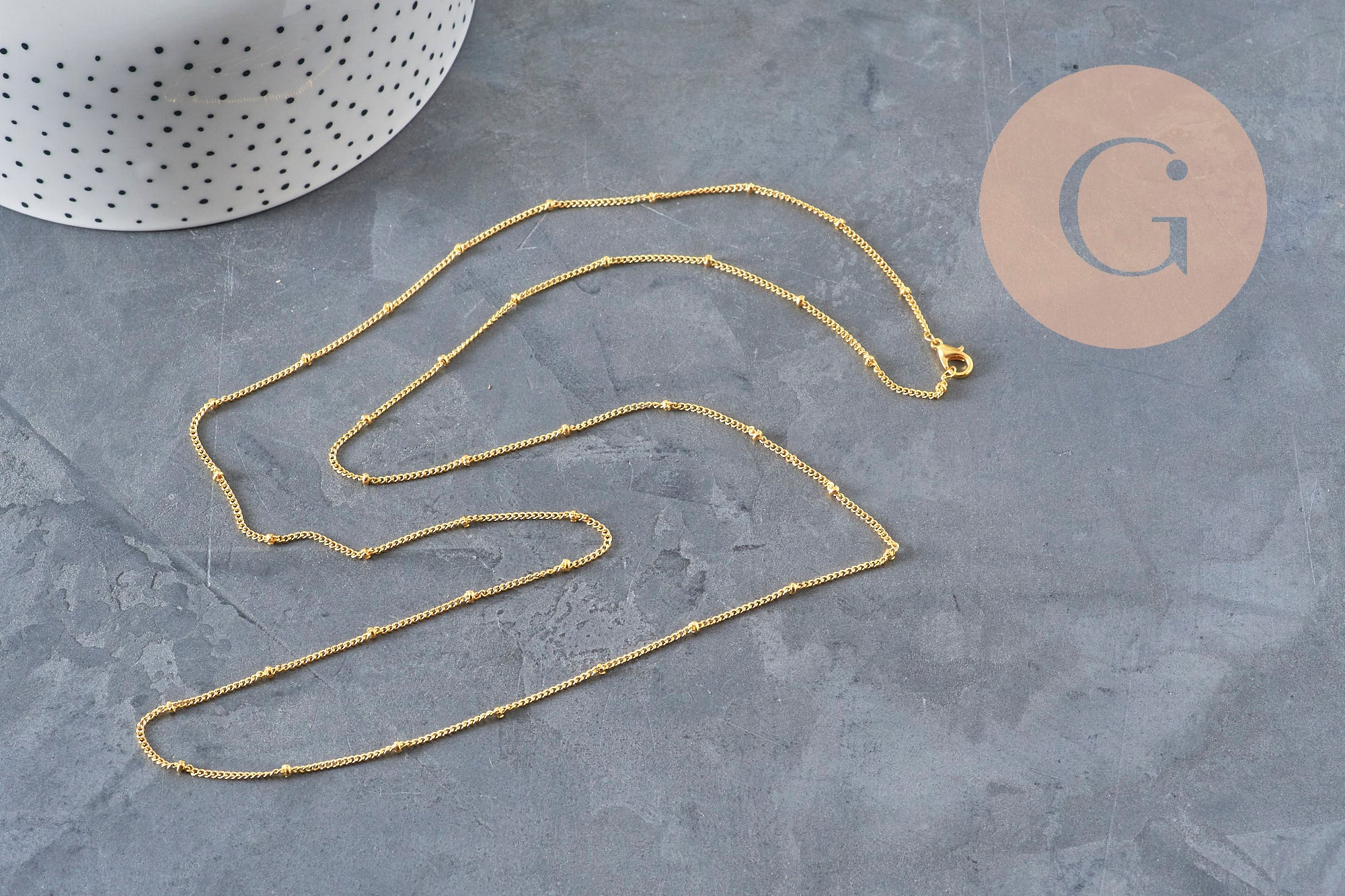 Gingerlily Chaînes G11228 collier satellite doré 81,5 cm x1