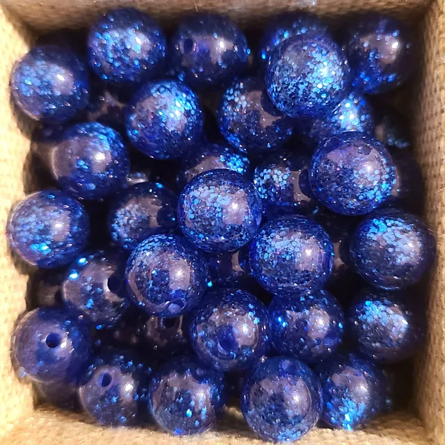 ARTSHOP Glitter perle polaris bleu 10mm x1 boule