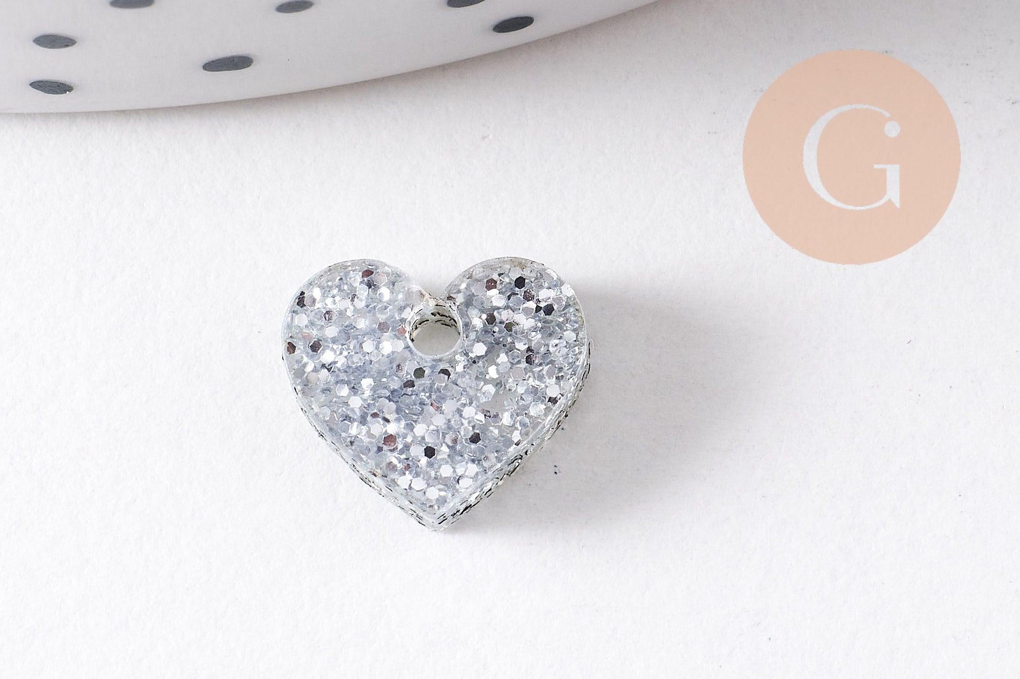 Gingerlily Pendentifs G10208 pendentif coeur acrylique 10mm x5