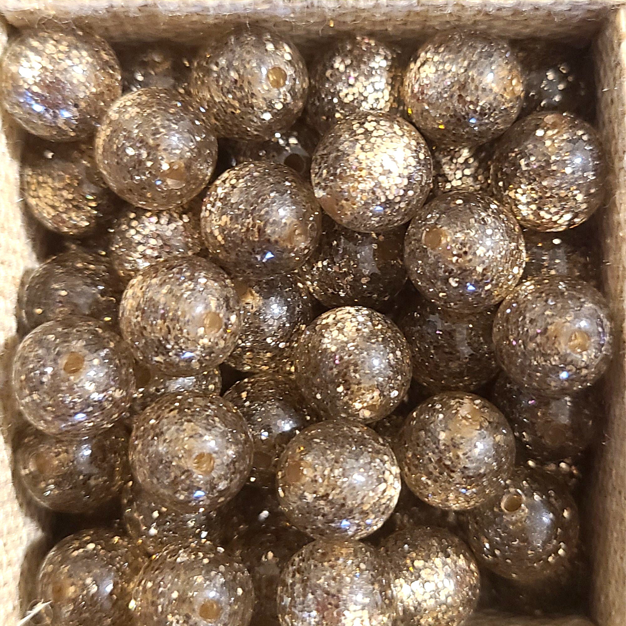ARTSHOP Boules Glitters 1022 perle ronde 10mm champagne