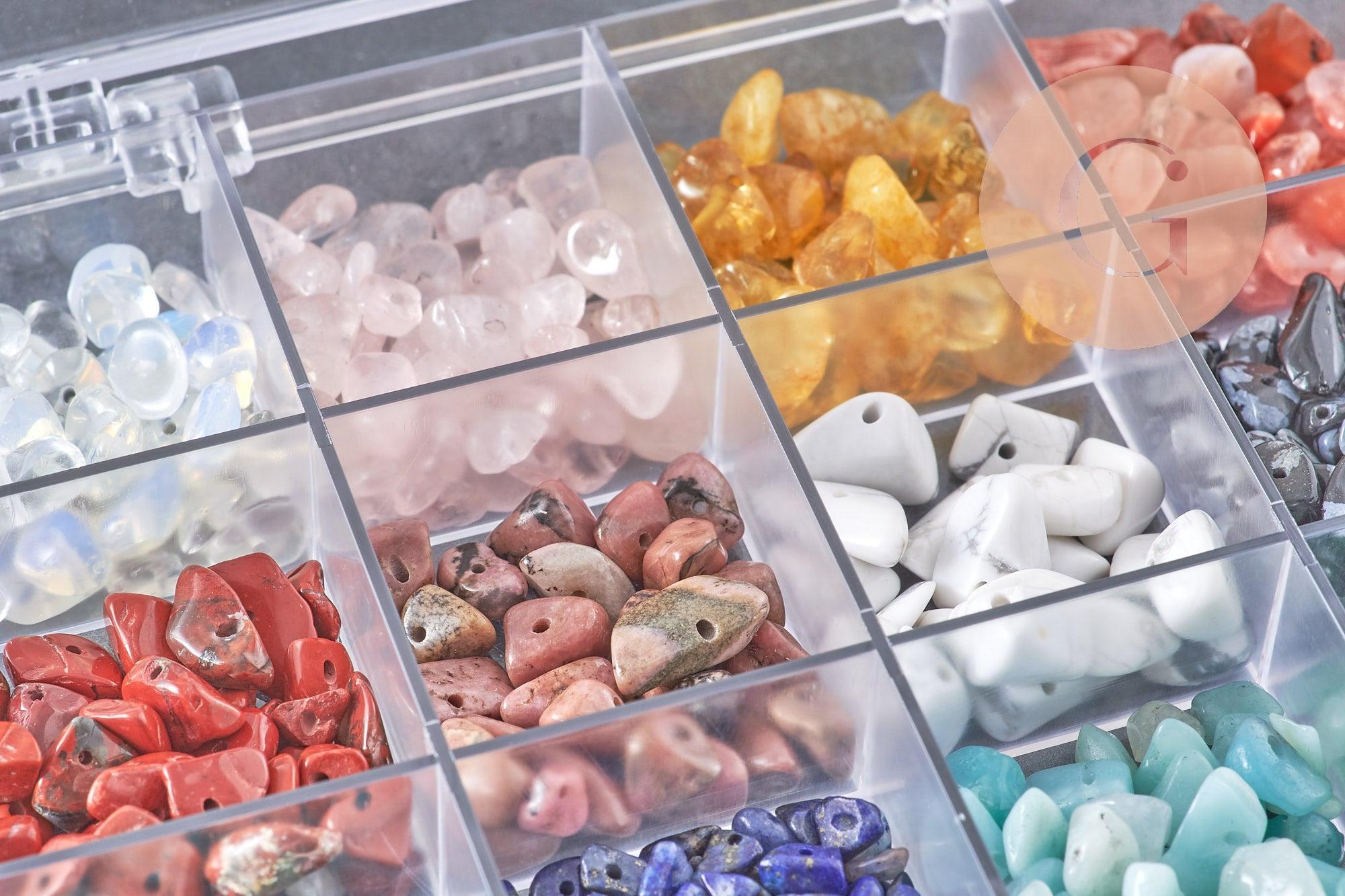 Gingerlily Kit mix perles pierres naturelles 12 couleurs
