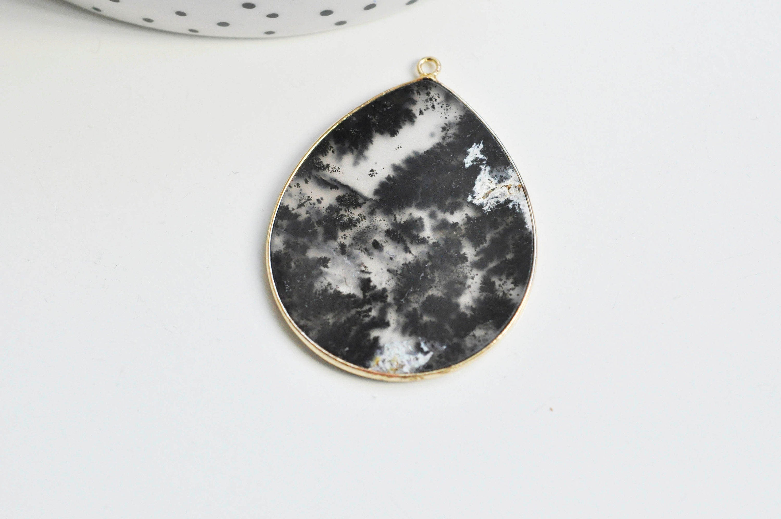 Gingerlily G3359 pendentif goutte opale noire 41mm