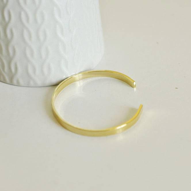 Gingerlily G0653 bracelet jonc laiton doré 16K 60mm