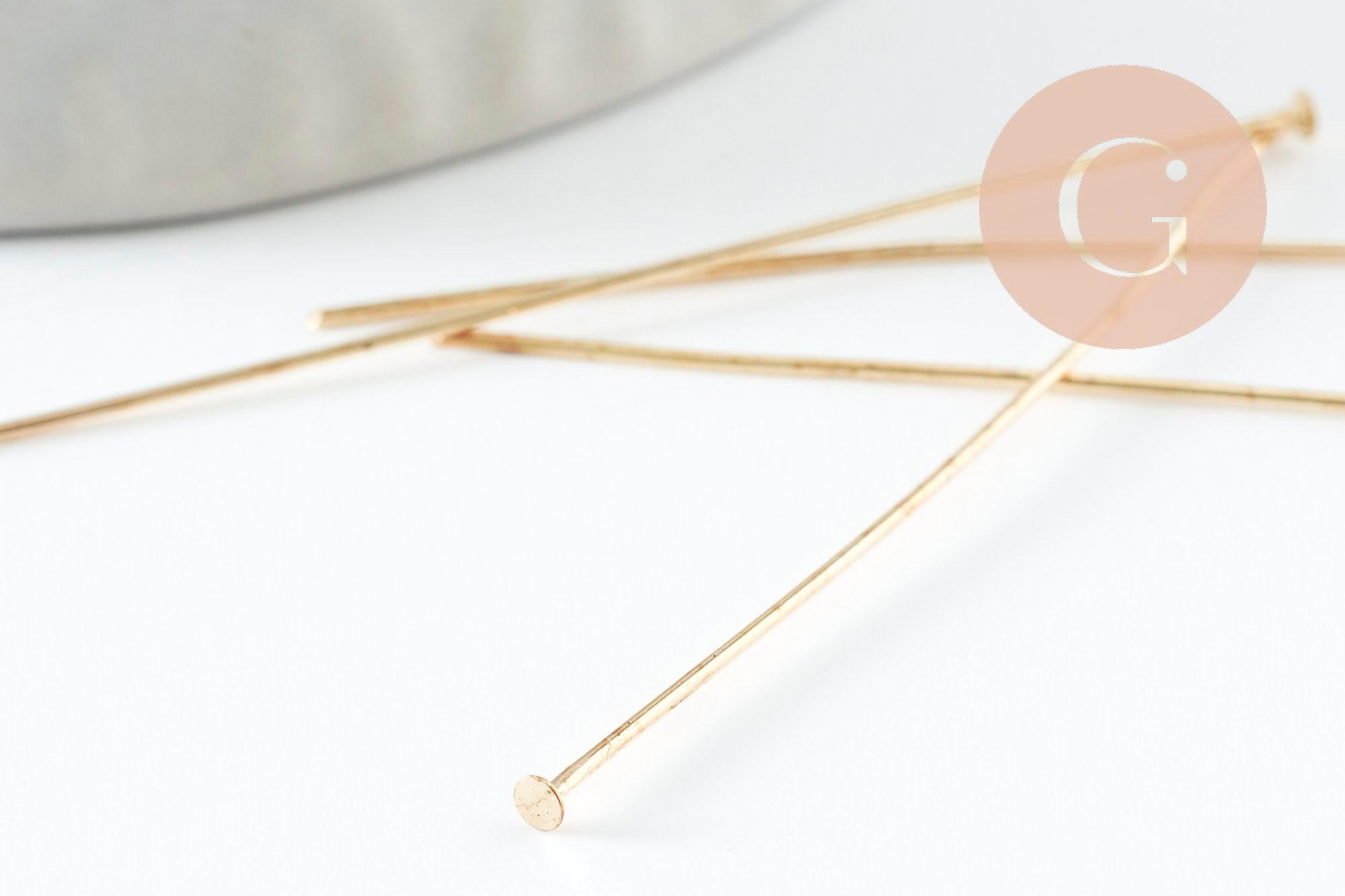 Gingerlily Apprêts tige tête clou doré 50mm 10g défaut