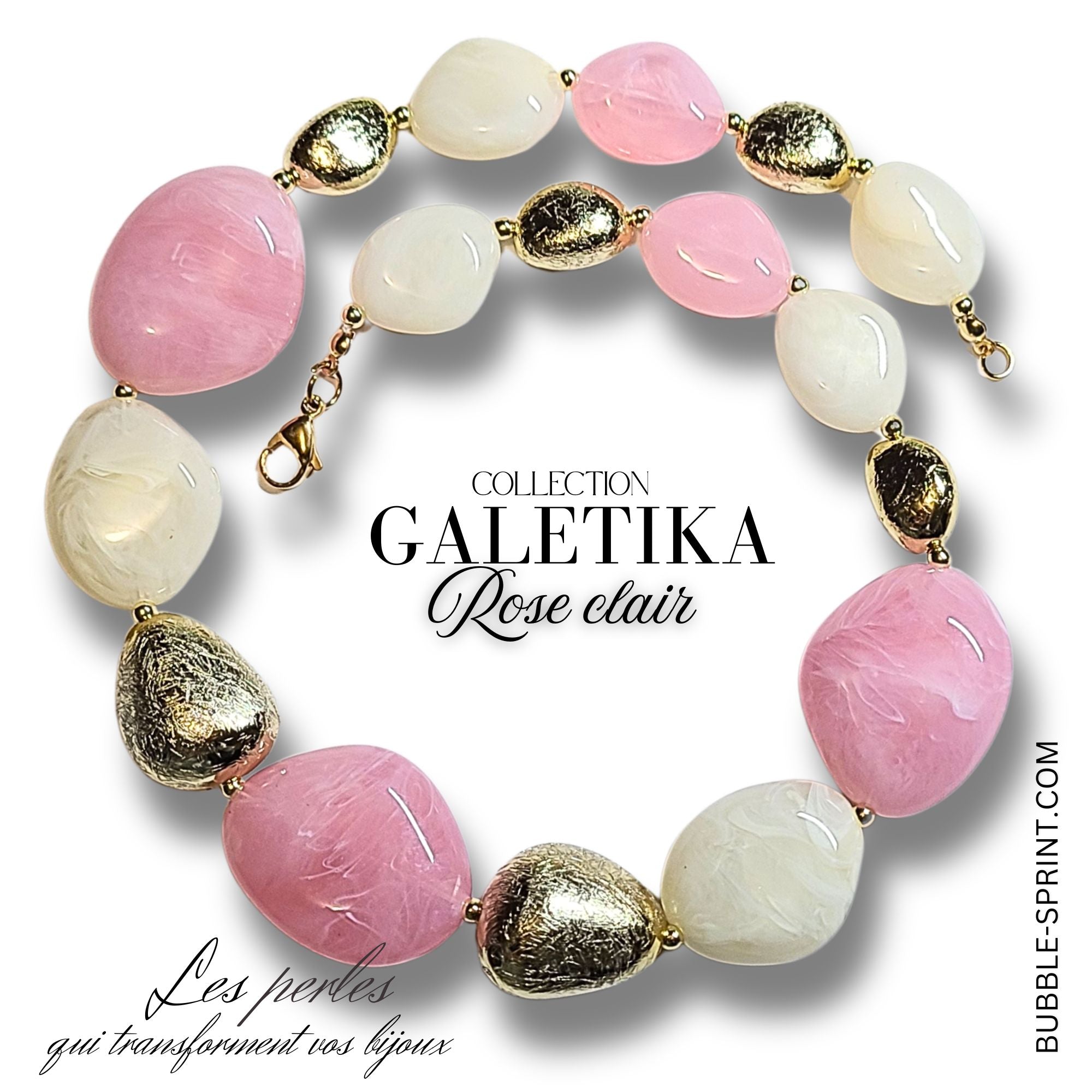 ARTSHOP Galetika kit collier rose clair 50 cm acrylique