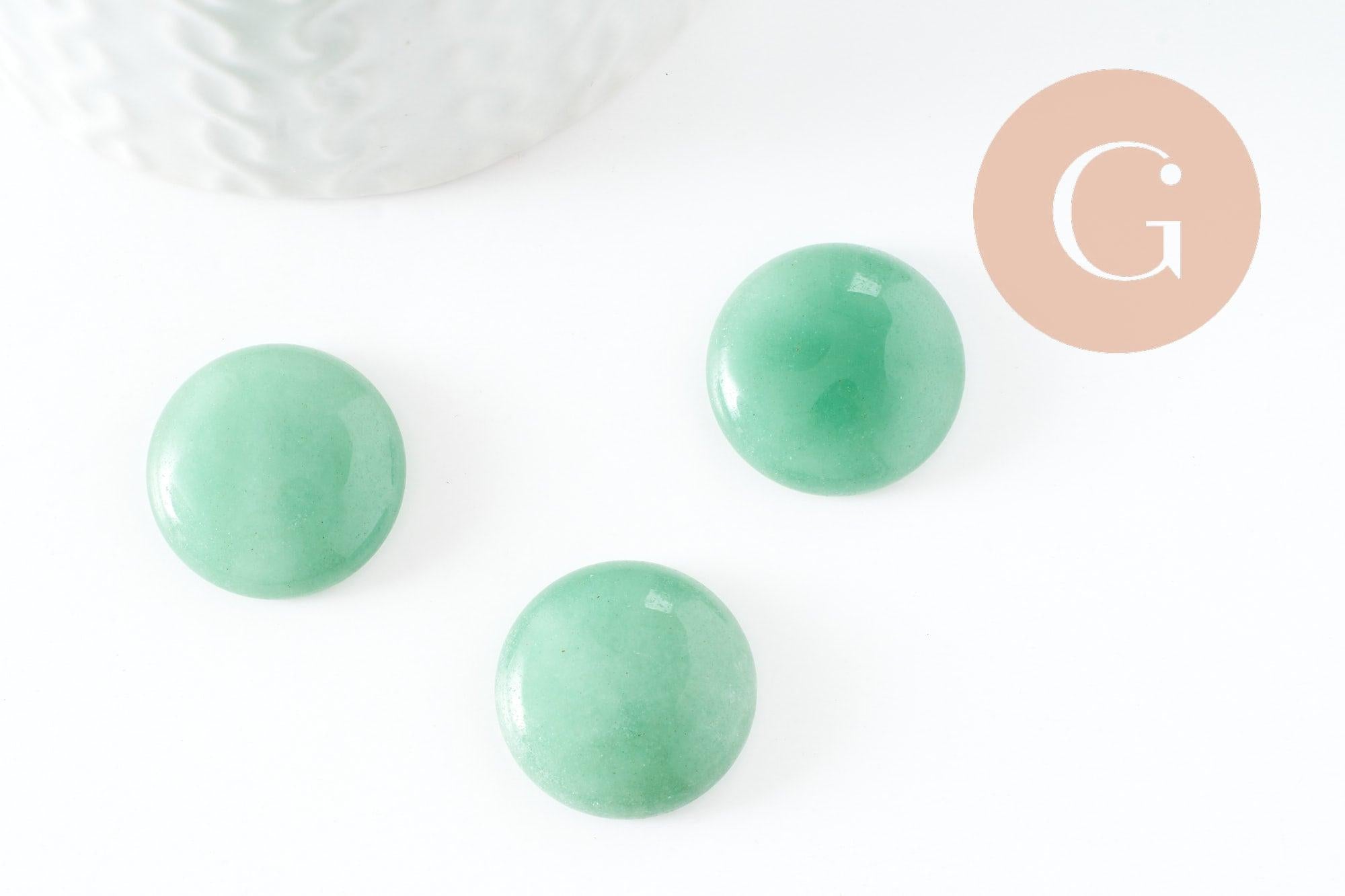Gingerlily Pierres Cabochon aventurine verte G9618 20mm