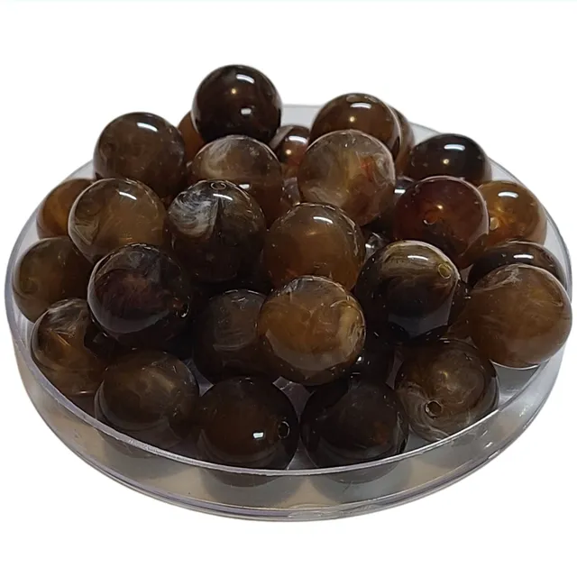 ARTSHOP Boules 16MM 382 boules crème marron x15 brillant