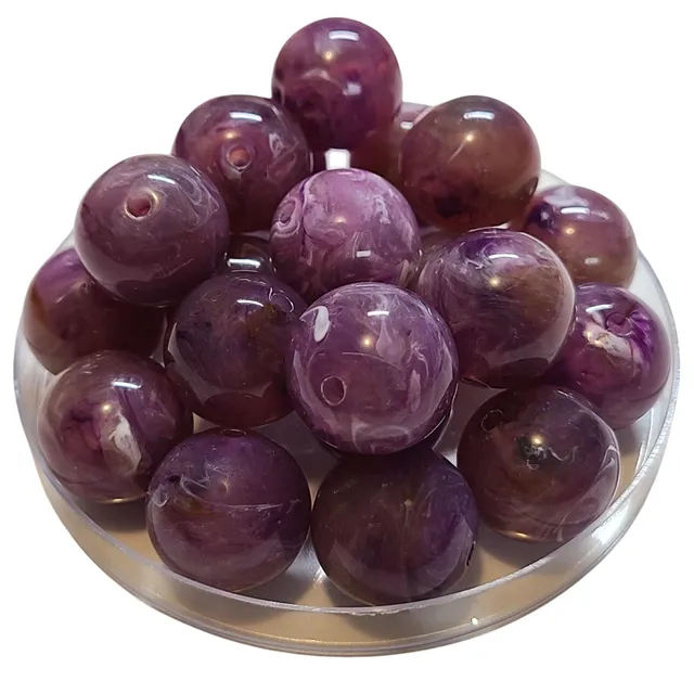 ARTSHOP Boules 20MM 369 perle acrylique x1 améthyste marbré