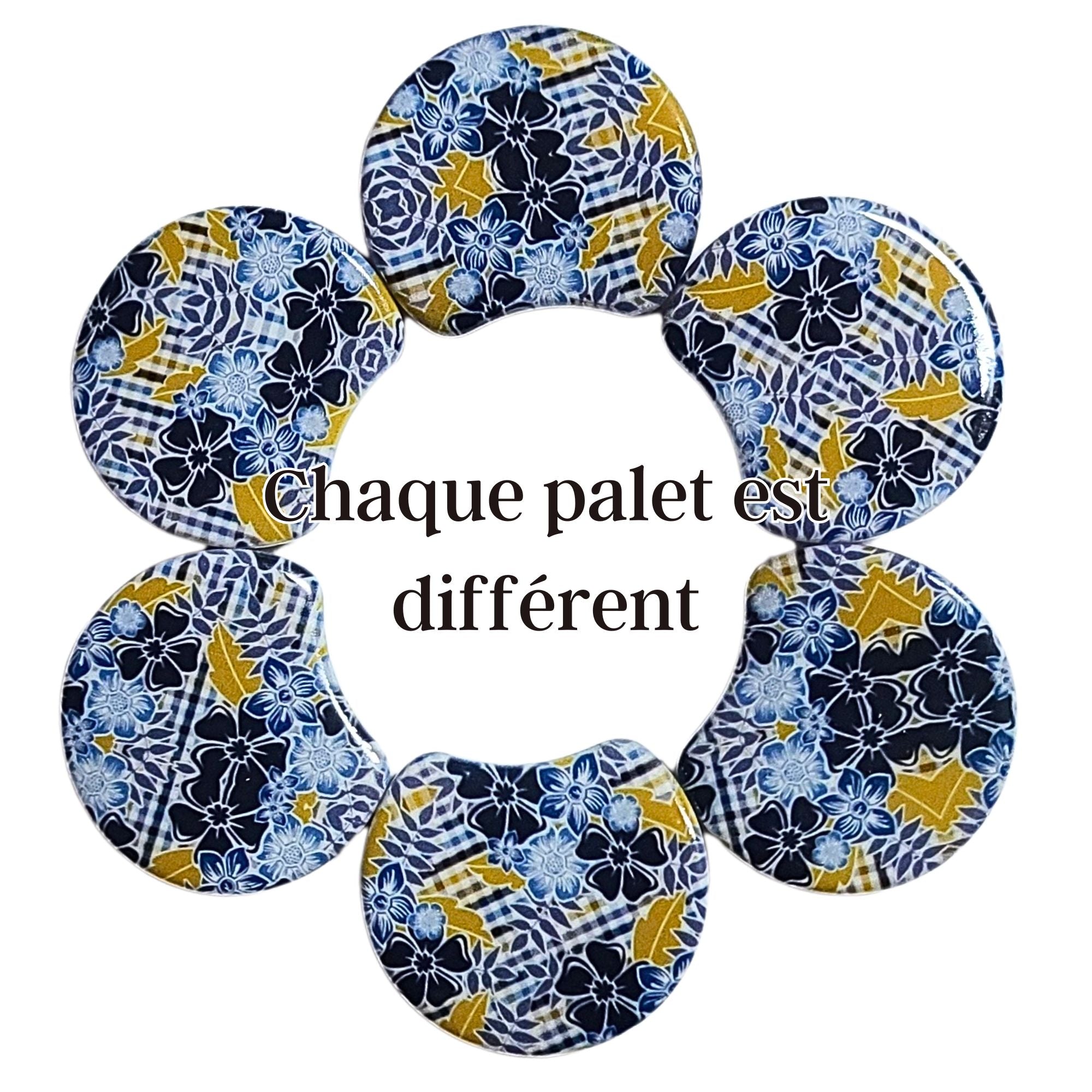 ARTSHOP Palets Lune 1054 palet incurvé fleurs 37mm x1